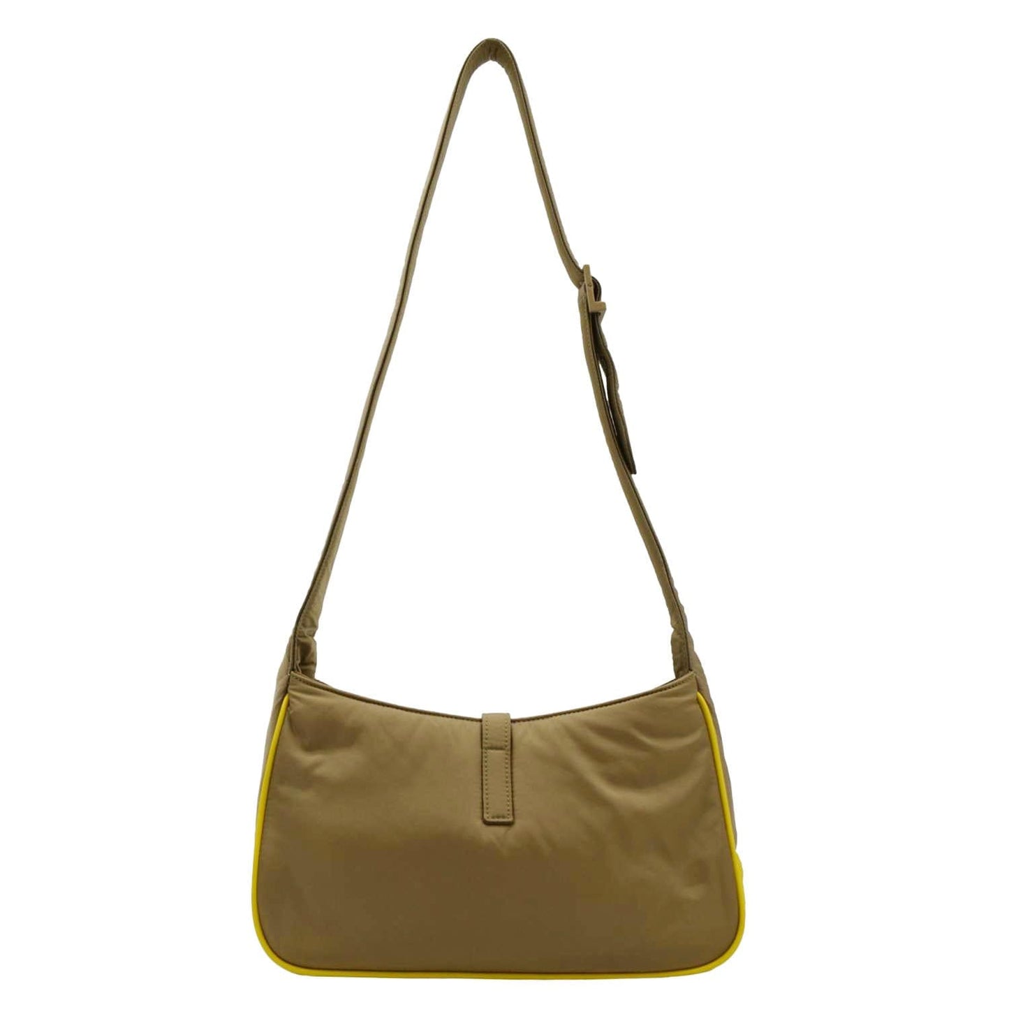 SAINT LAURENT Le 5 A 7 Re-Nylon Crossbody Bag Yellow