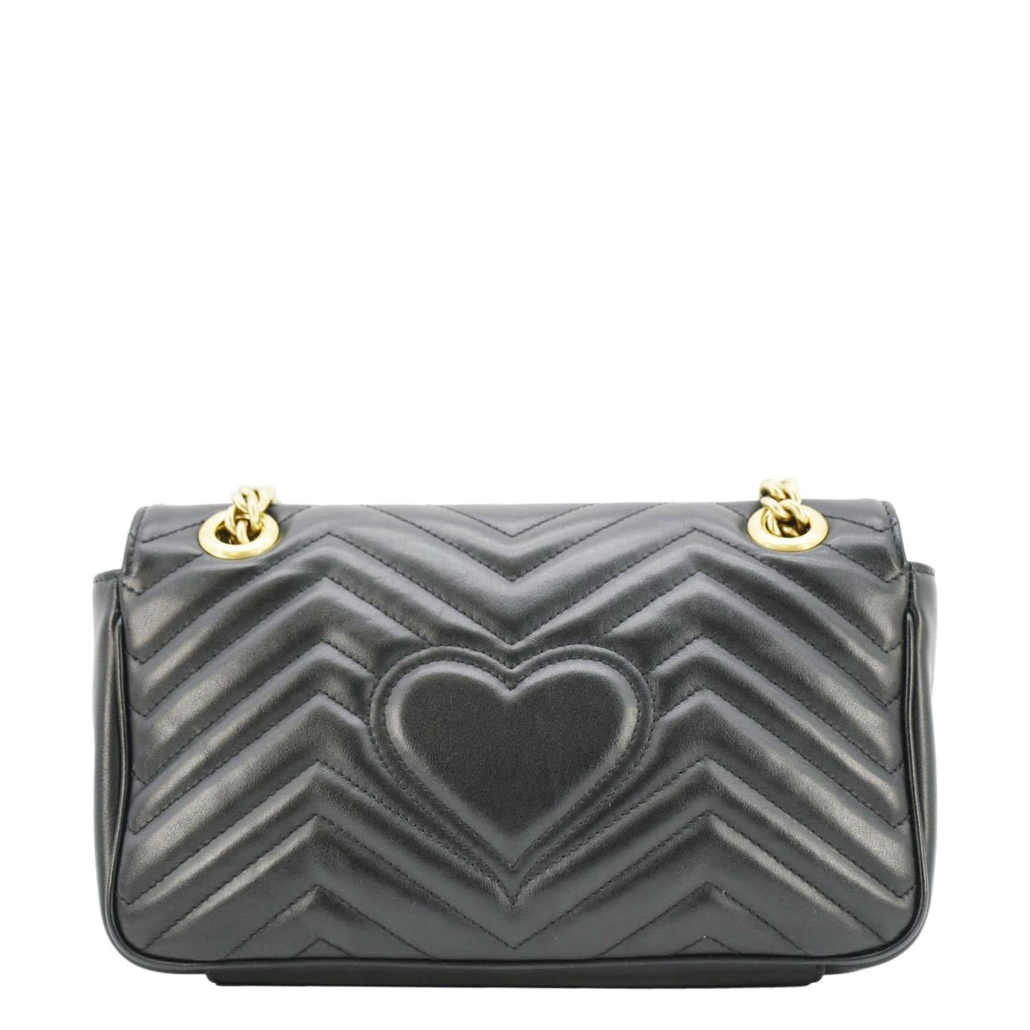 GUCCI GG Marmont Small Matelasse Leather Crossbody Bag Black 443497