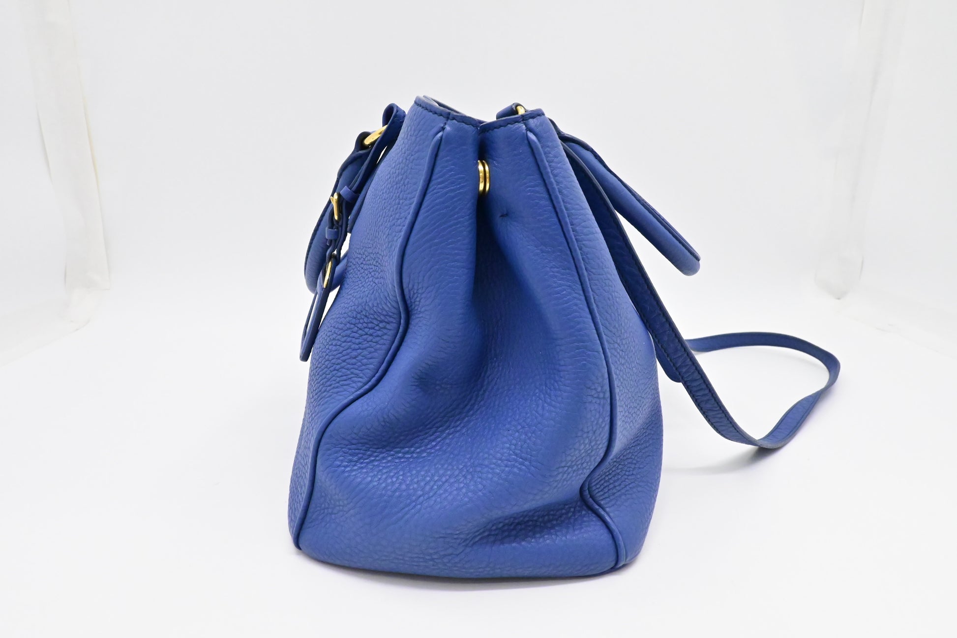 Prada 2way Bag in Blue Leather