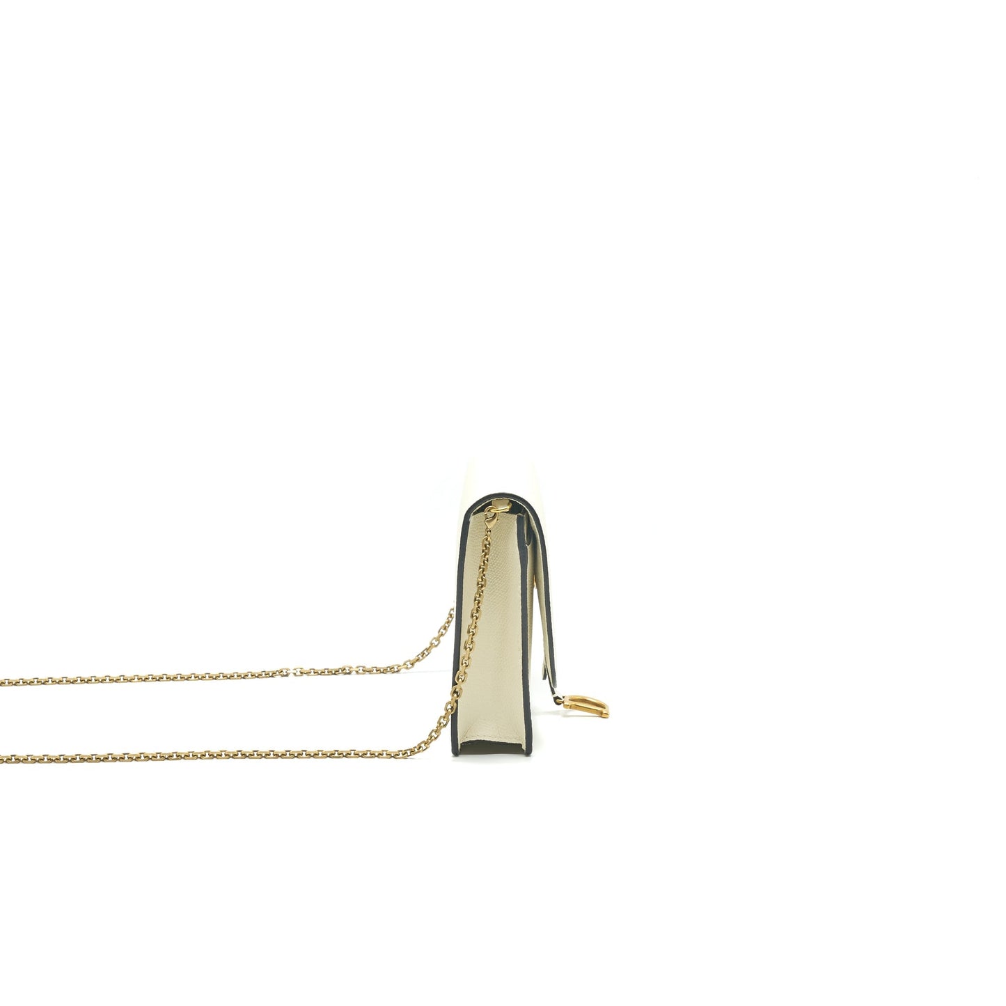 Dior saddle Pouch with Chain White