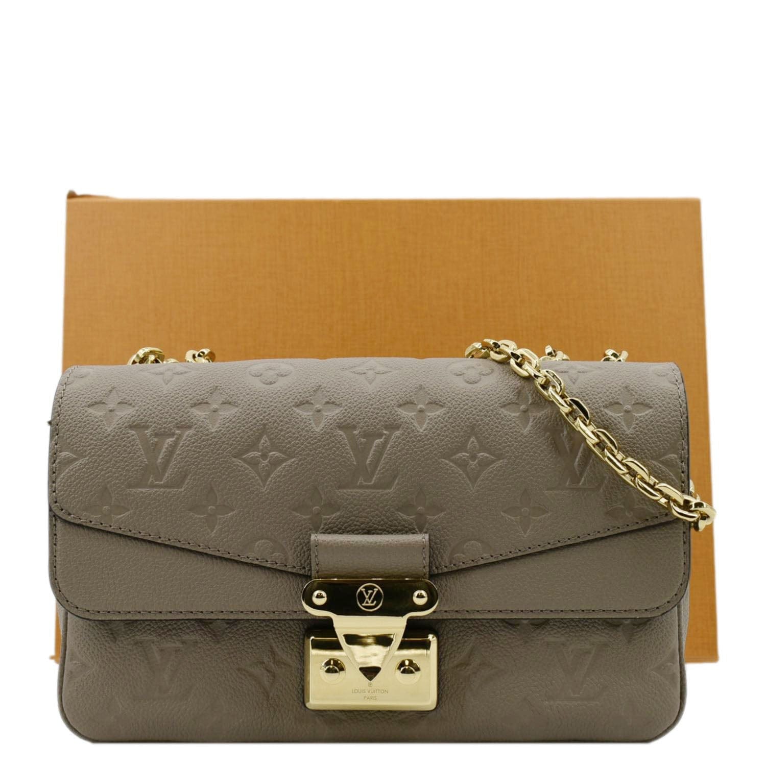 LOUIS VUITTON Marceau PM Monogram Empreinte Leather Shoulder Bag Turtledove