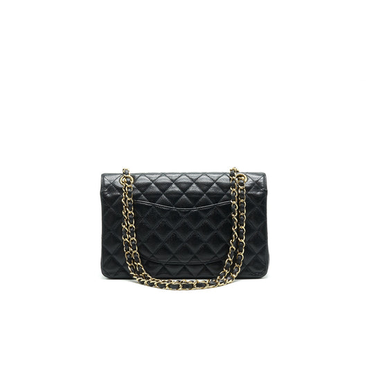 Chanel Medium Classic Double Flap Bag Caviar Black Serial16