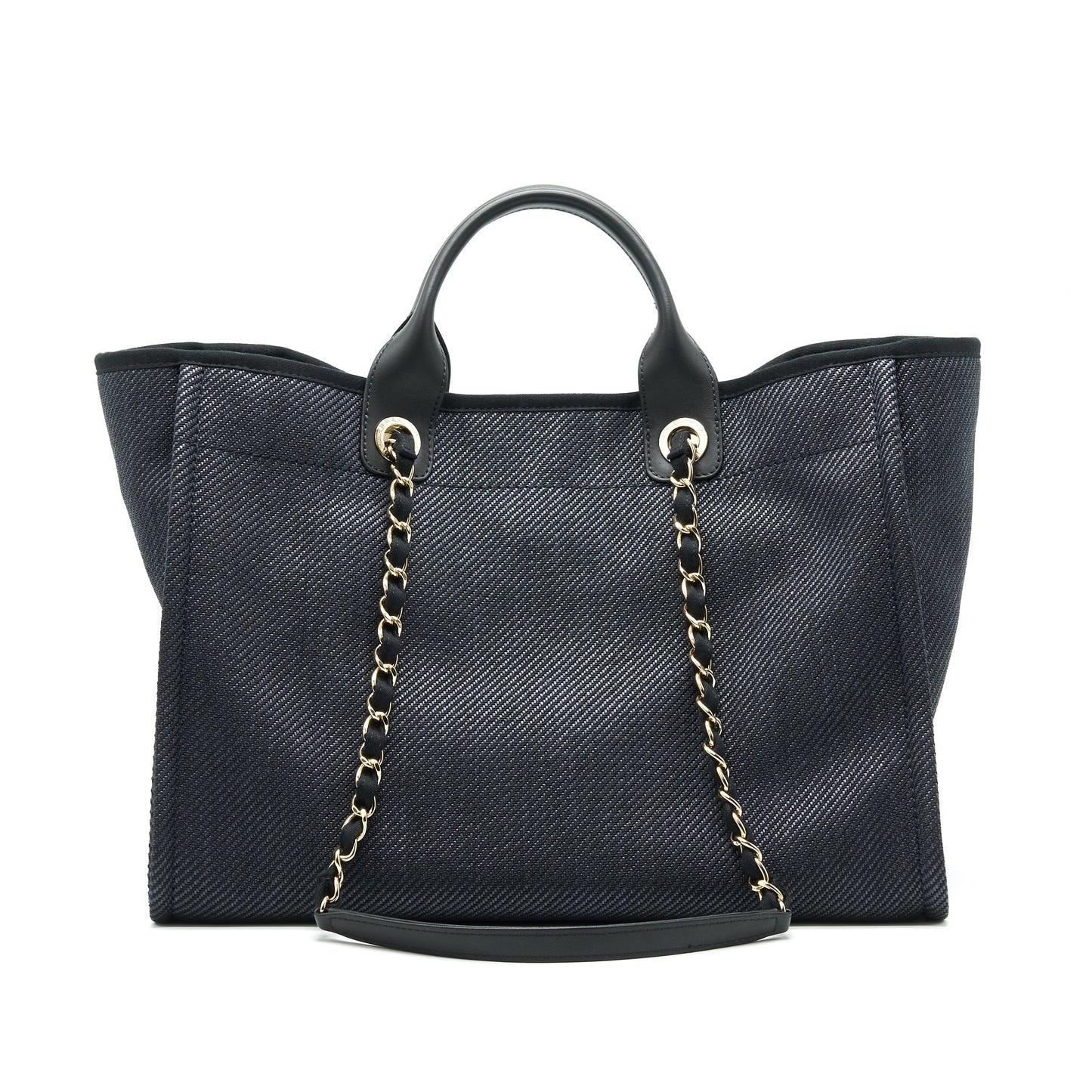 CHANEL MEDIUM DEAUVILLE TOTE IN BLACK