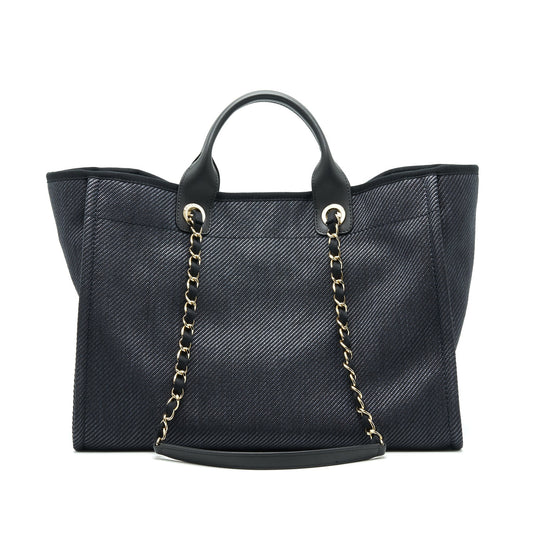 CHANEL MEDIUM DEAUVILLE TOTE IN BLACK