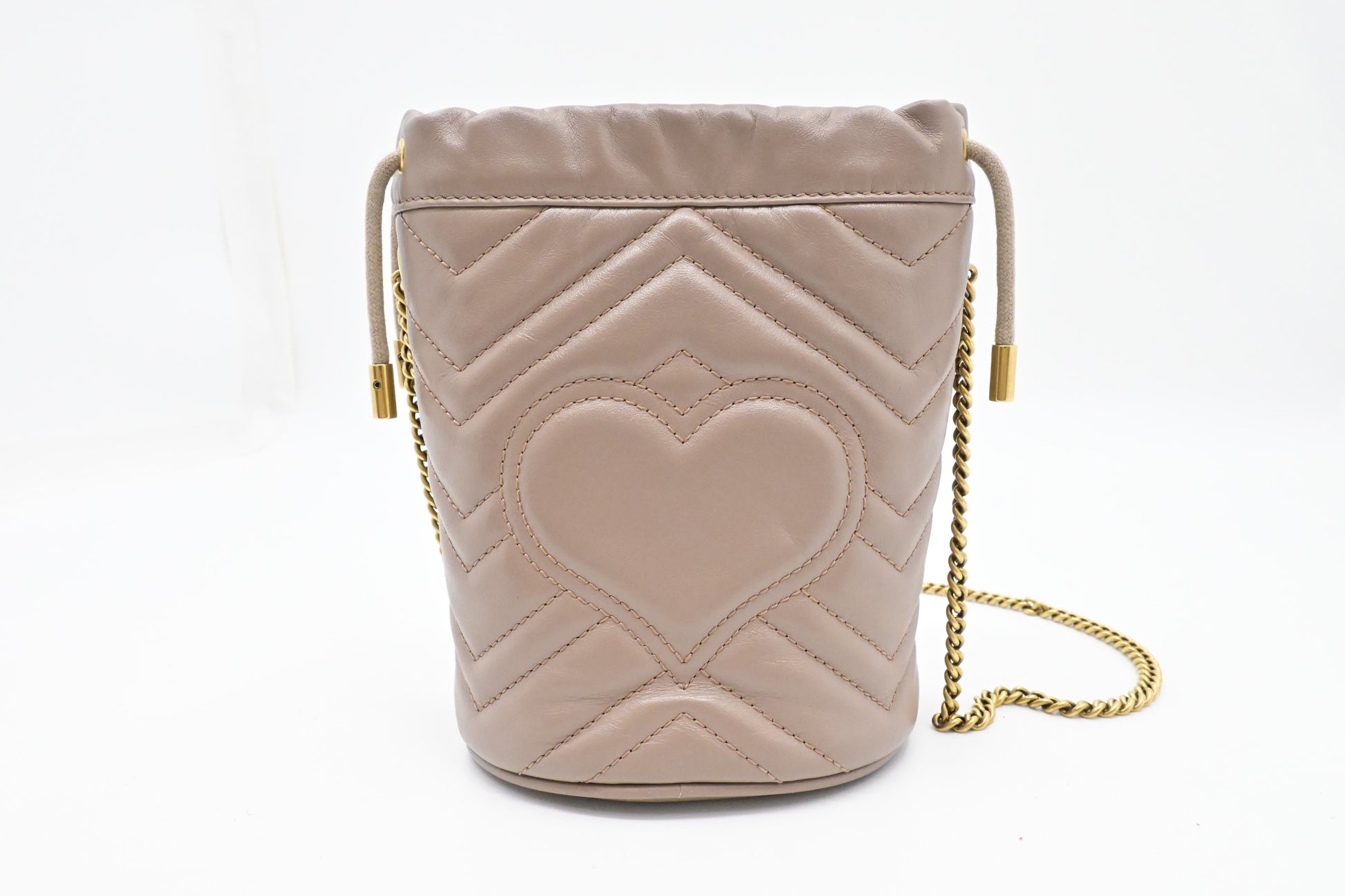 Gucci Mini Bucket Bag in Clay Quilted Leather