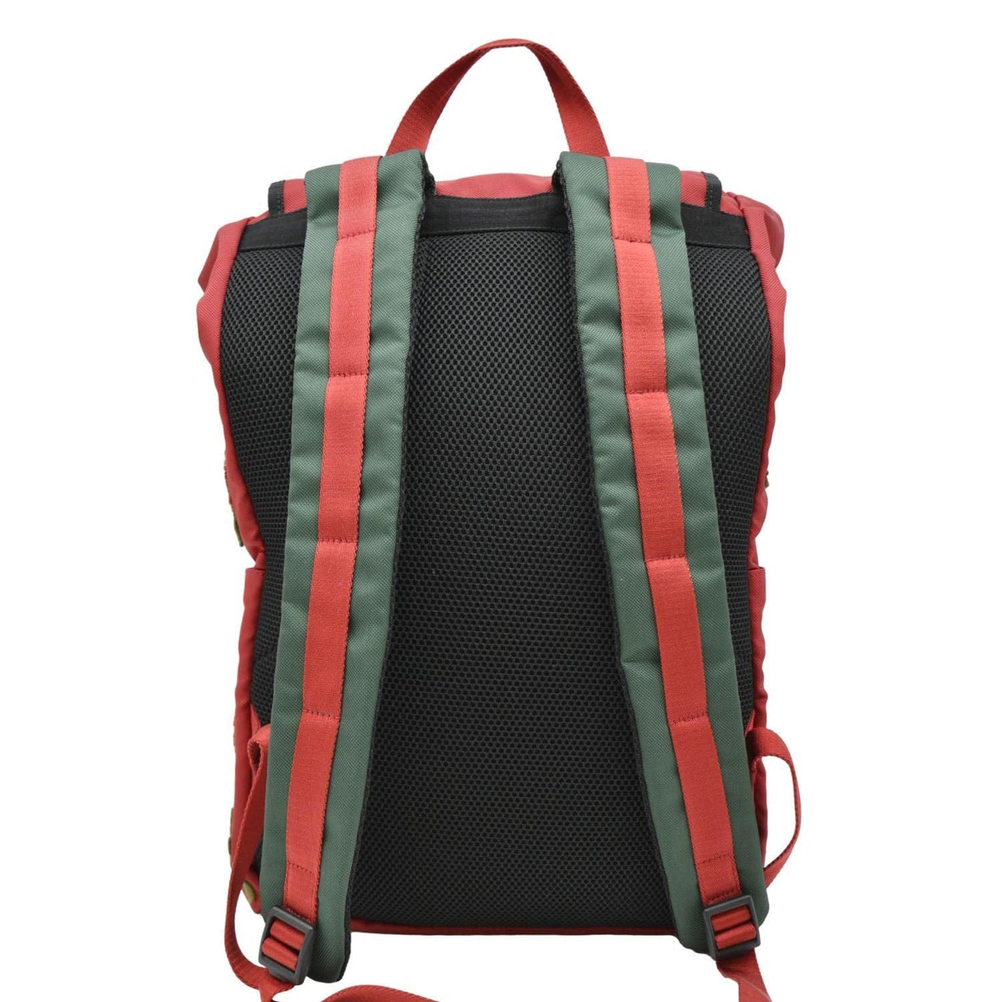 GUCCI Techno Embroidered Canvas Web Backpack Bag Red 450982