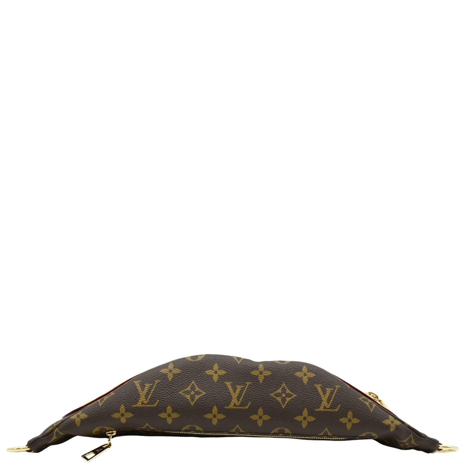 LOUIS VUITTON High Rise Monogram Canvas Bumbag Brown No Strap