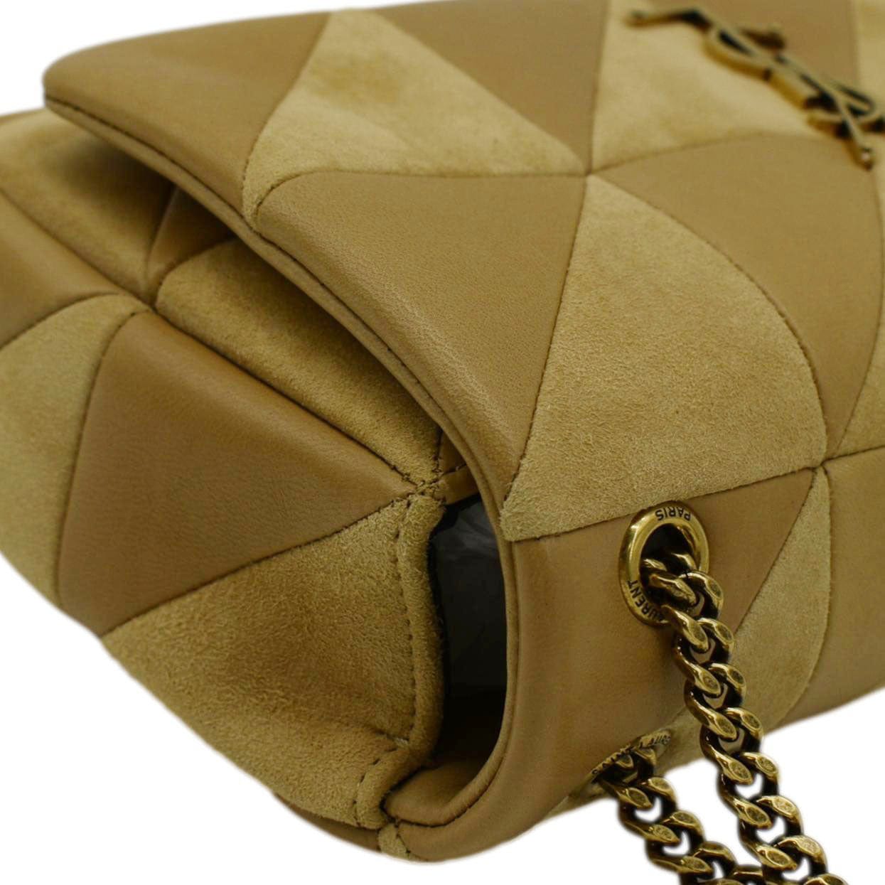 SAINT LAURENT Jamie Suede Leather Shoulder Bag Cream