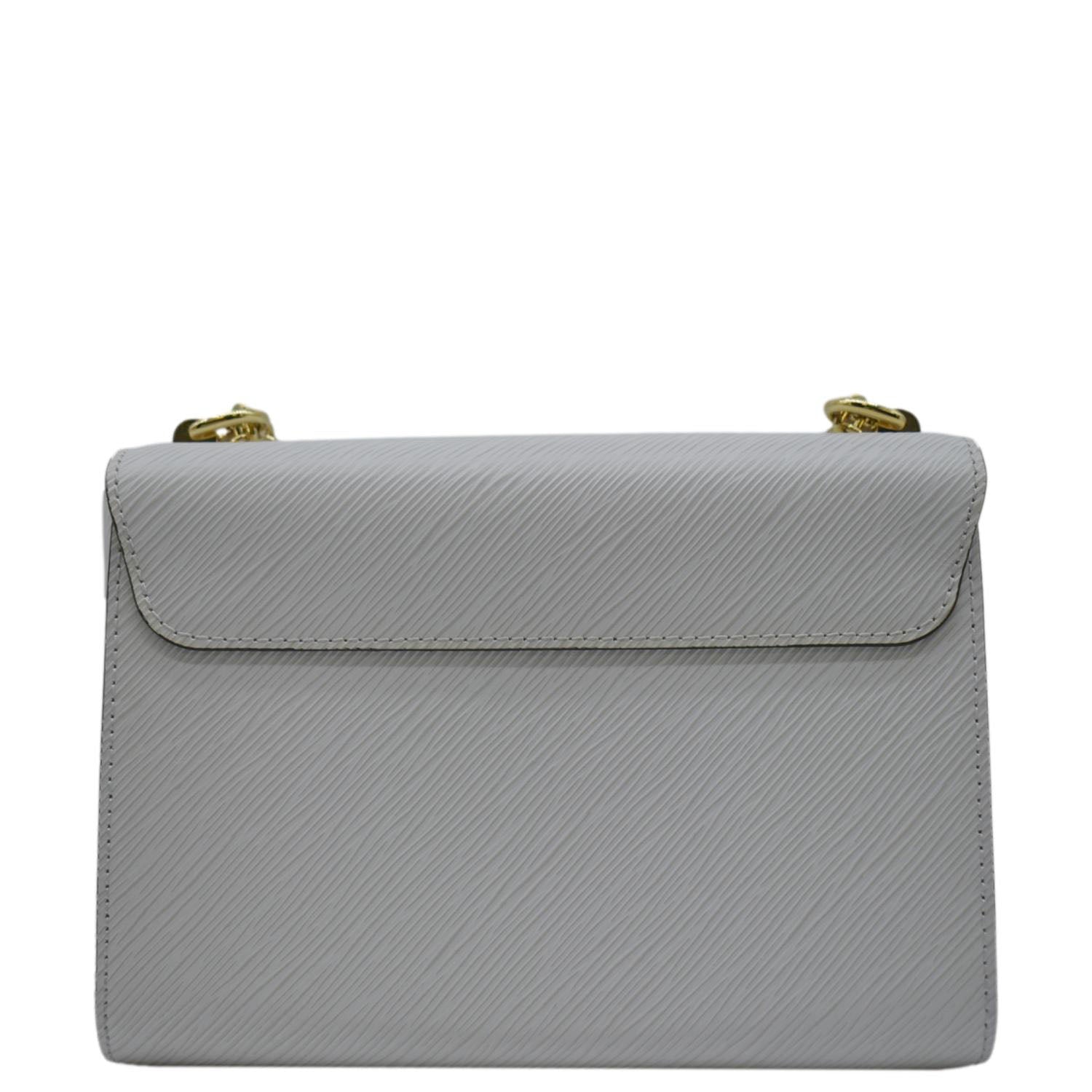 LOUIS VUITTON MM Twist Epi Leather Chain Shoulder Bag White
