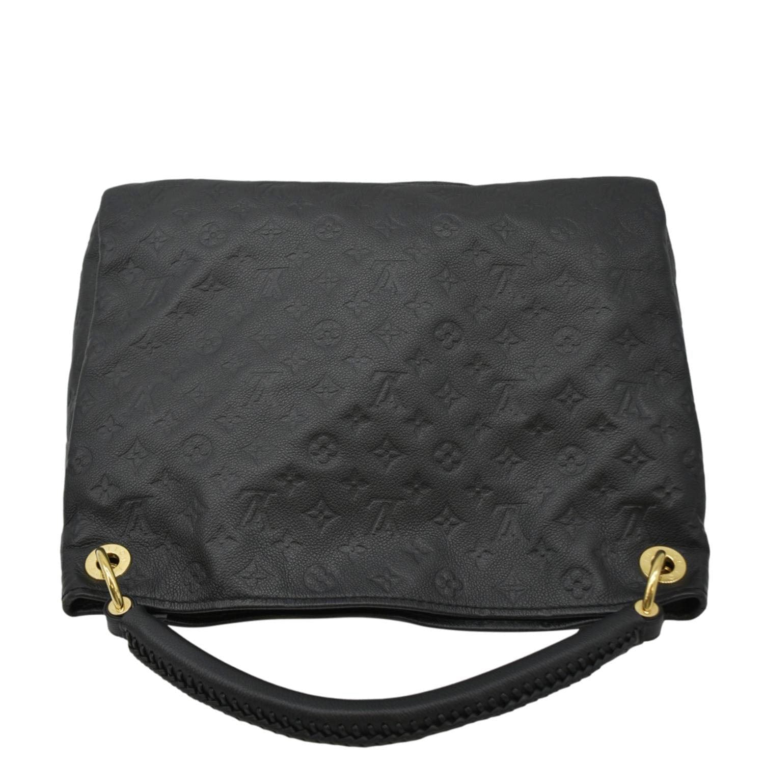LOUIS VUITTON Artsy MM Monogram Empreinte Leather Shoulder Bag Noir Black
