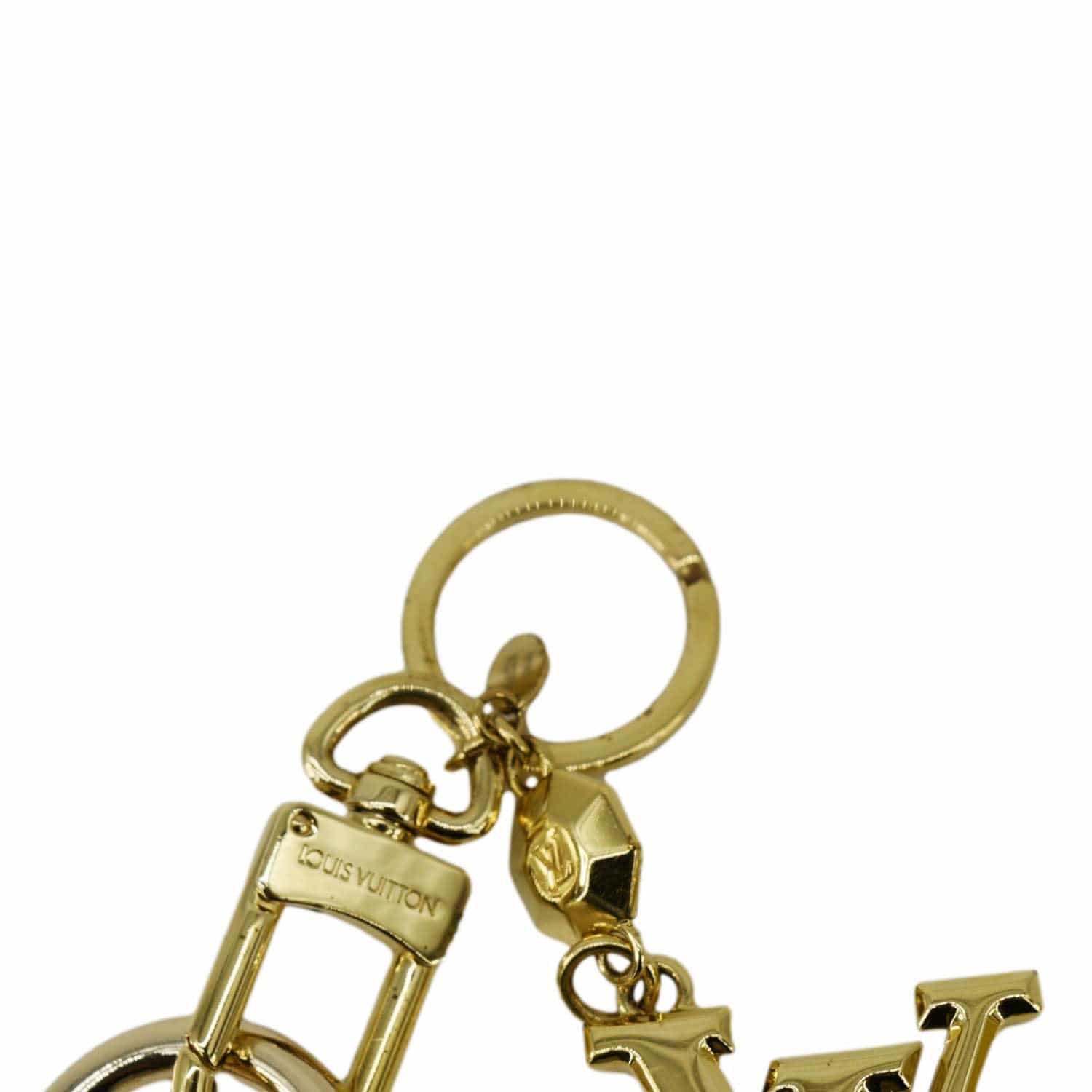 LOUIS VUITTON Facettes Bag Charm Key Holder Gold