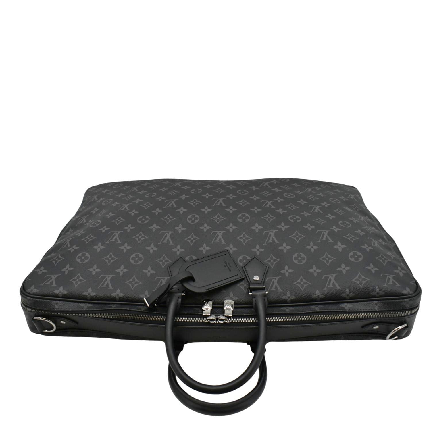 LOUIS VUITTON 2 Hangers Monogram Eclipse Garment Cover Bag Black