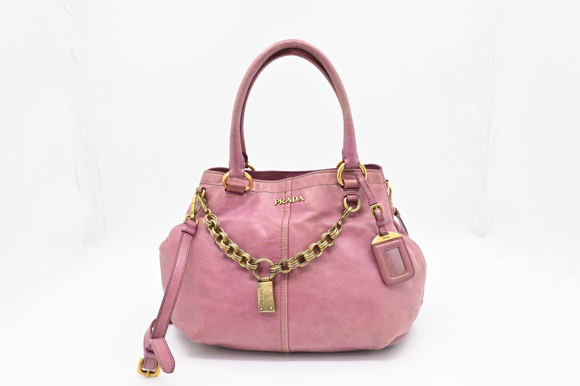 Prada 2way Bag in Pink Leather