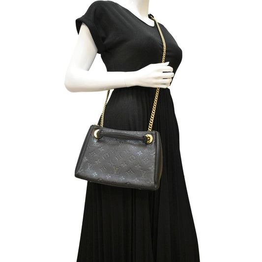 LOUIS VUITTON Surene BB Empreinte Leather Shoulder Bag Black