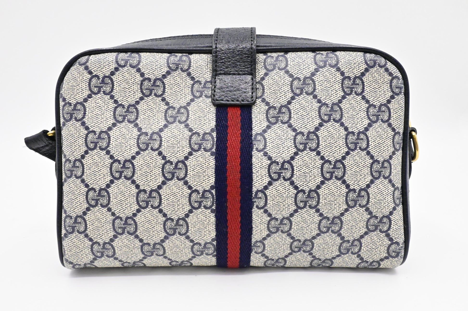 Gucci Small Crossbody in Blue GG Supreme Canvas