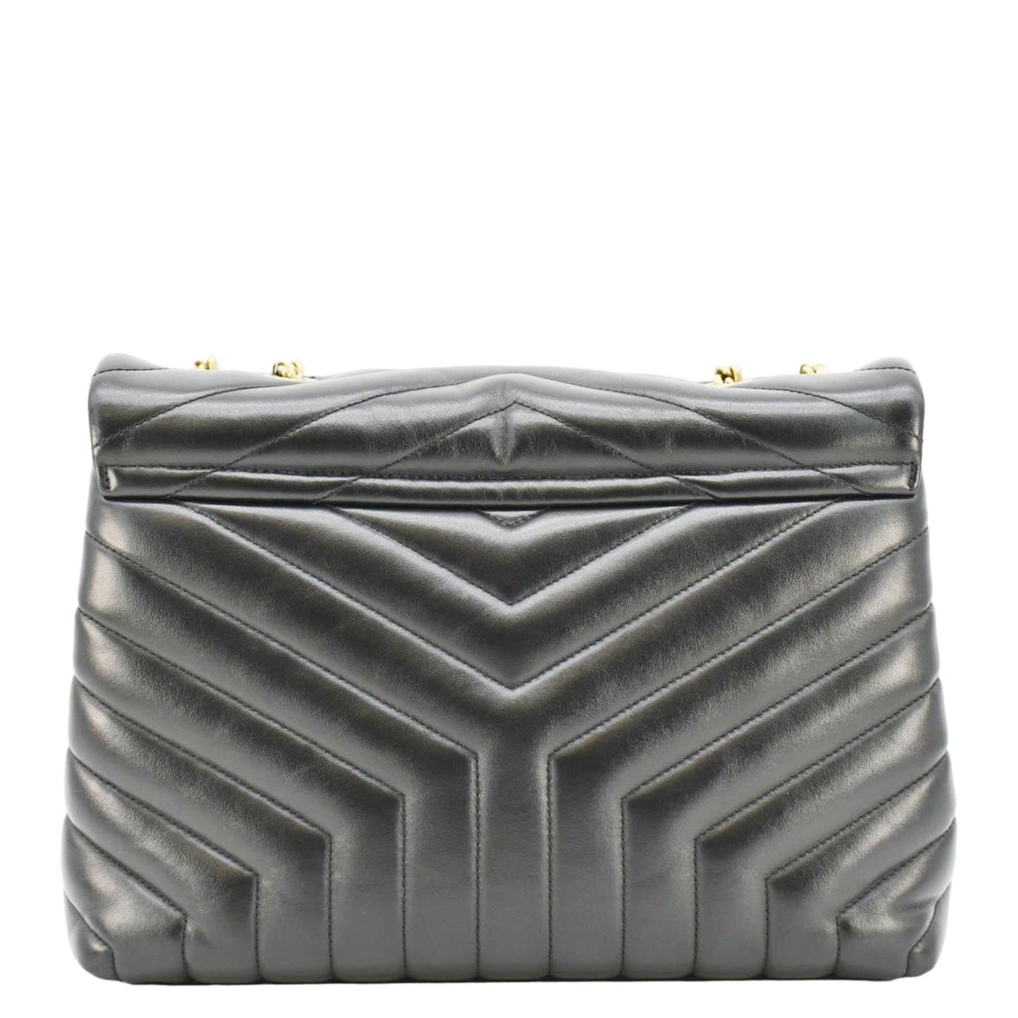 SAINT LAURENT Loulou Medium Quilted Leather Crossbody Bag Black