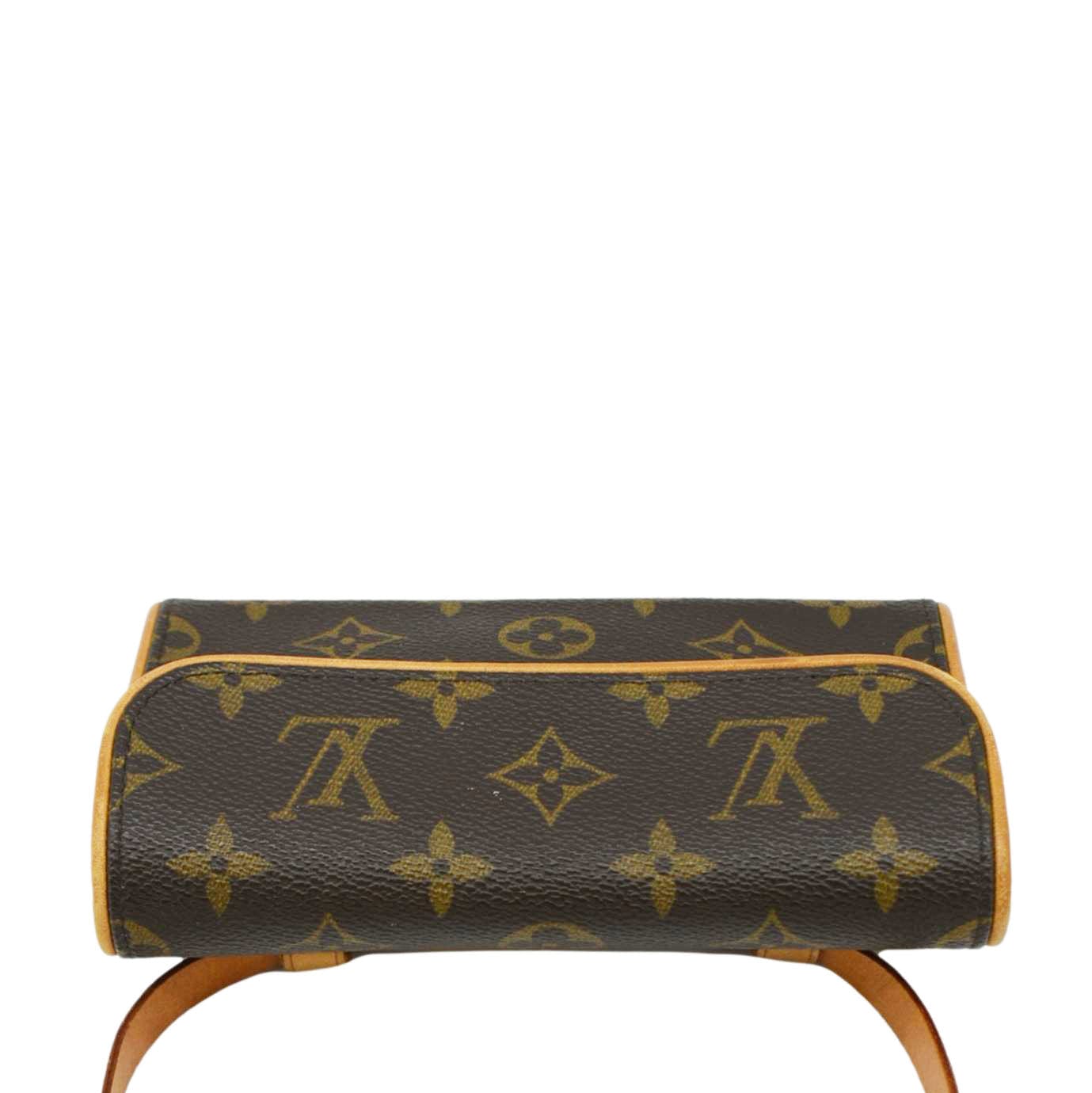 LOUIS VUITTON Pochette Florentine Monogram Canvas Waist Bag Brown