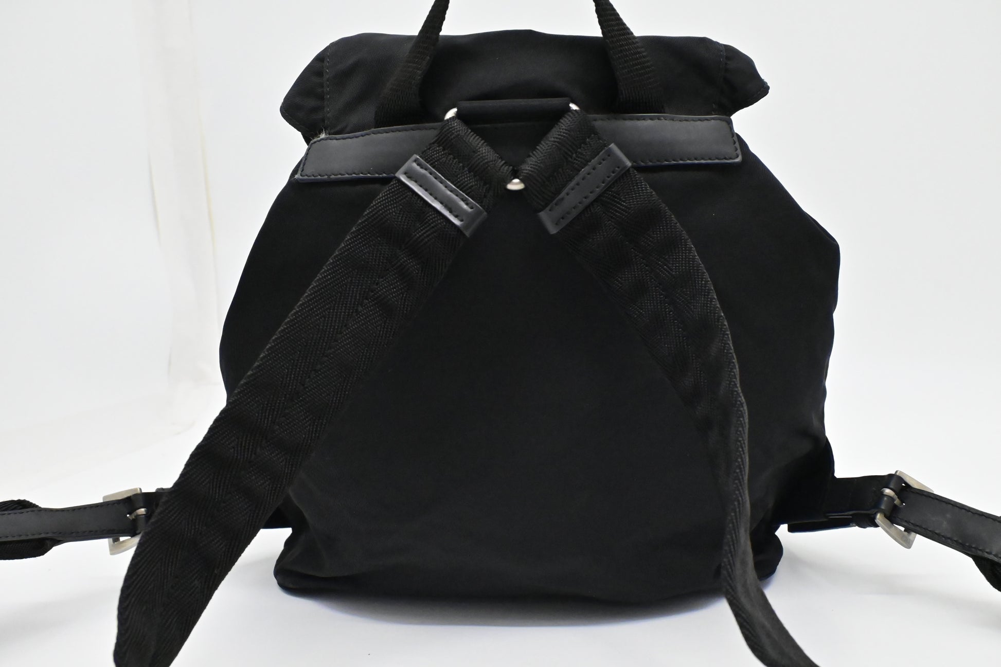 Prada Small Backpack in Black Nylon Canvas