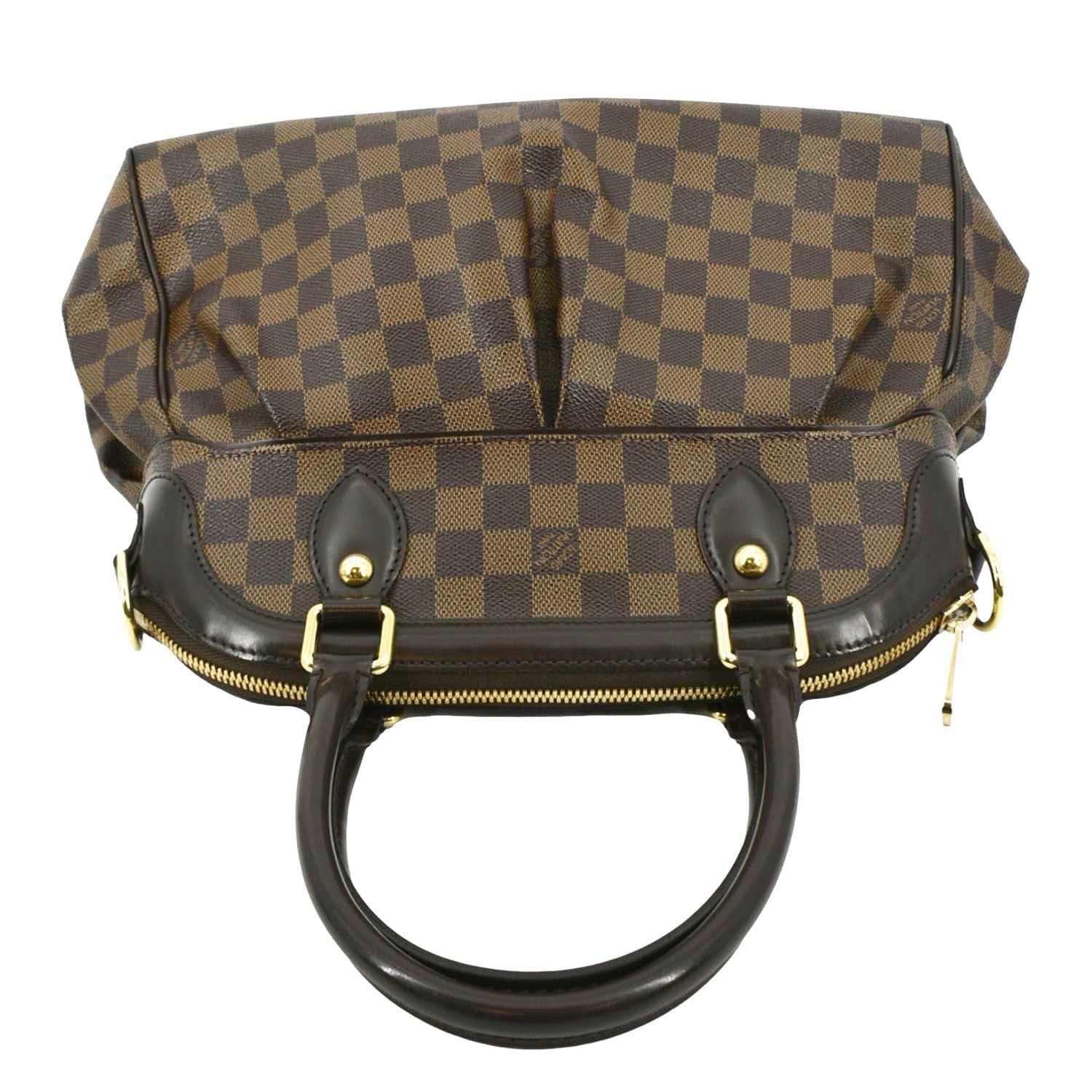 LOUIS VUITTON Trevi PM Damier Ebene Satchel Shoulder Bag Brown
