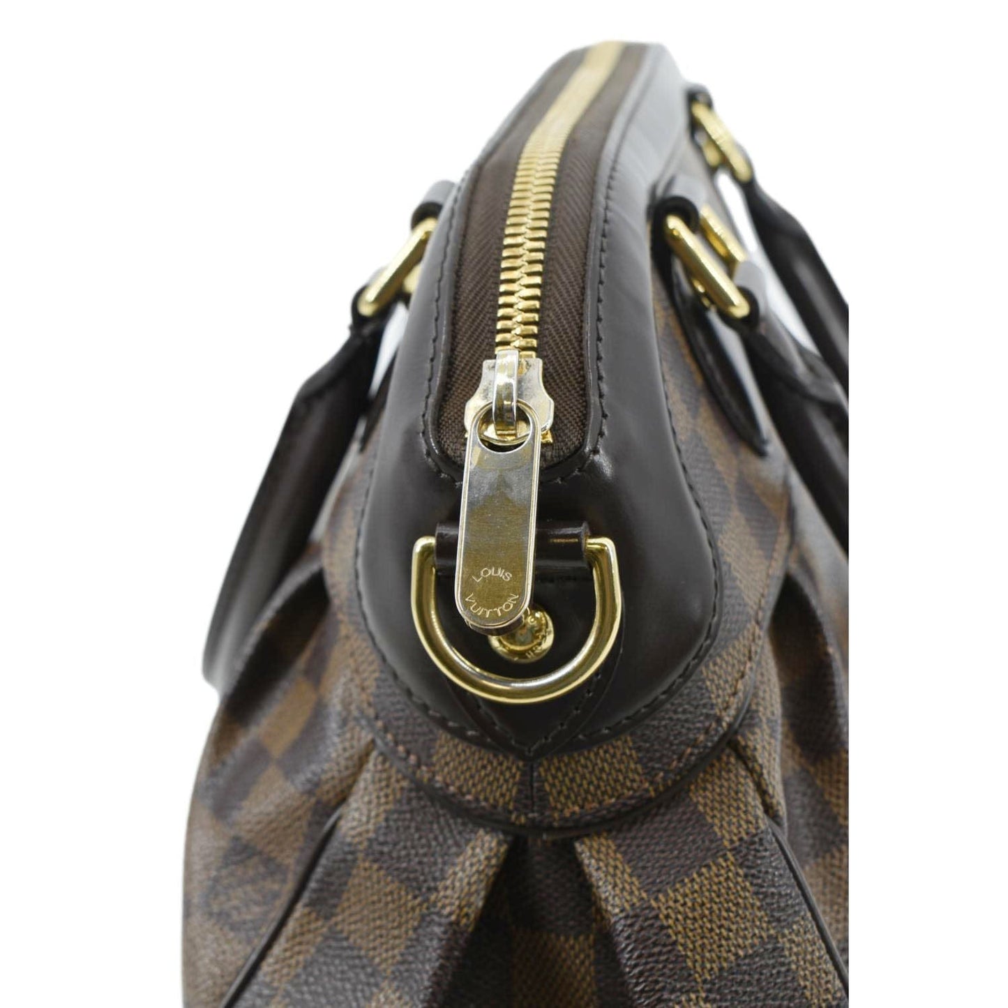 LOUIS VUITTON Trevi PM Damier Ebene Satchel Shoulder Bag Brown