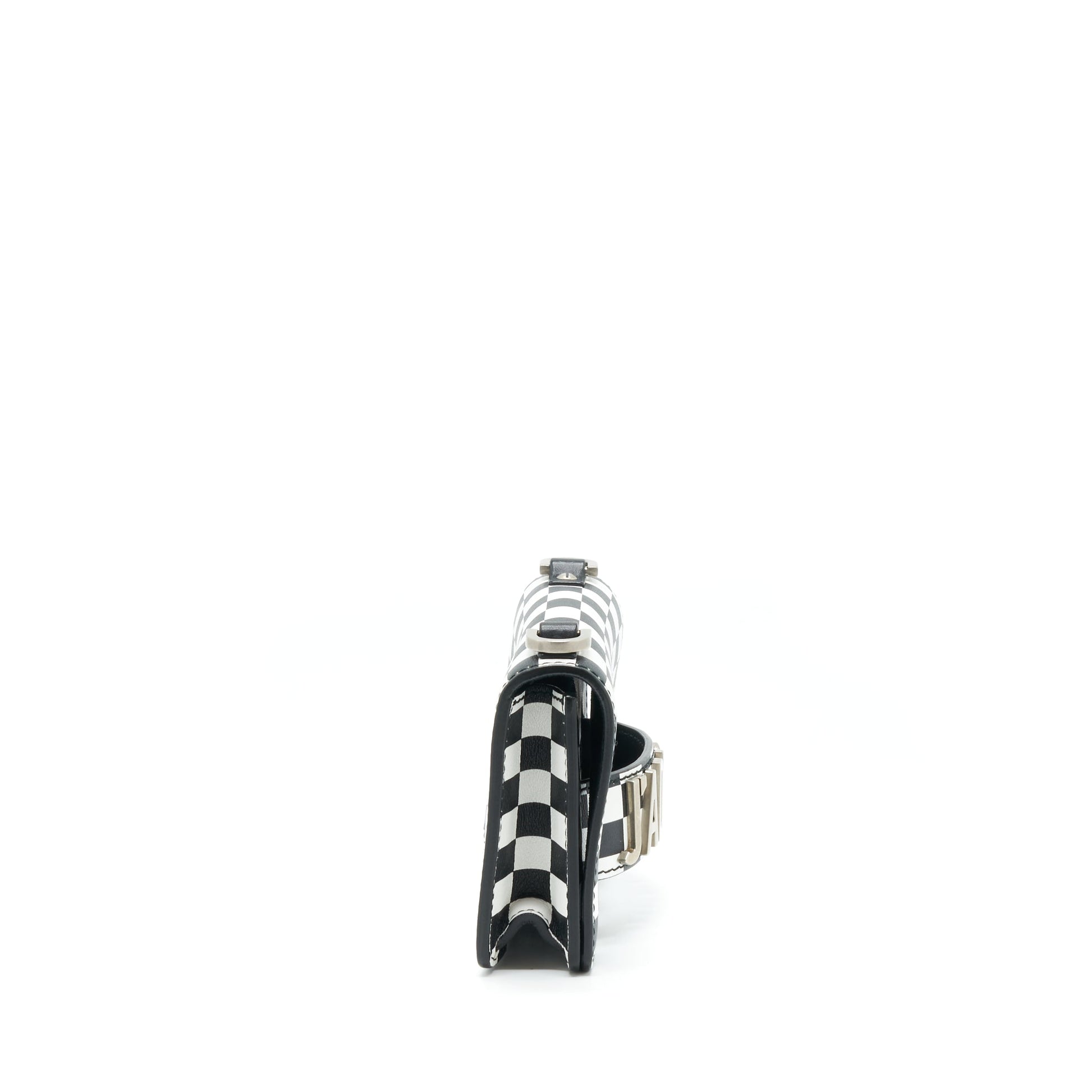 Dior Mini Jâadior Flap Purse Black/ White With Wide Shoulder Strap