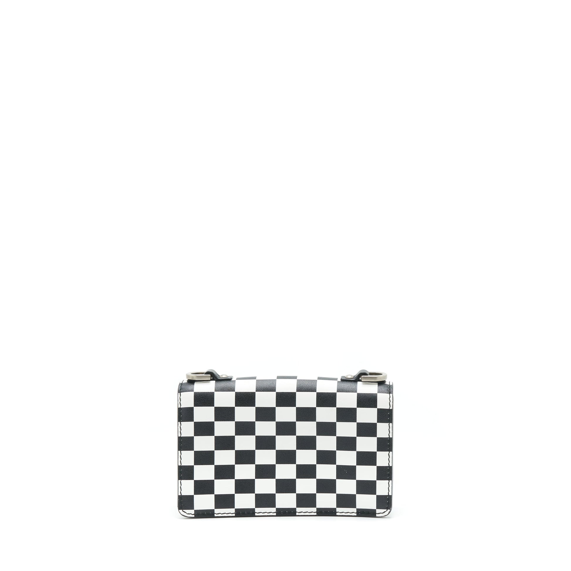 Dior Mini Jâadior Flap Purse Black/ White With Wide Shoulder Strap