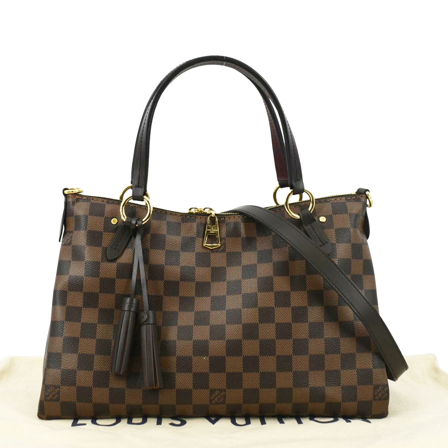 LOUIS VUITTON Lymington Damier Ebene Shoulder Bag Brown