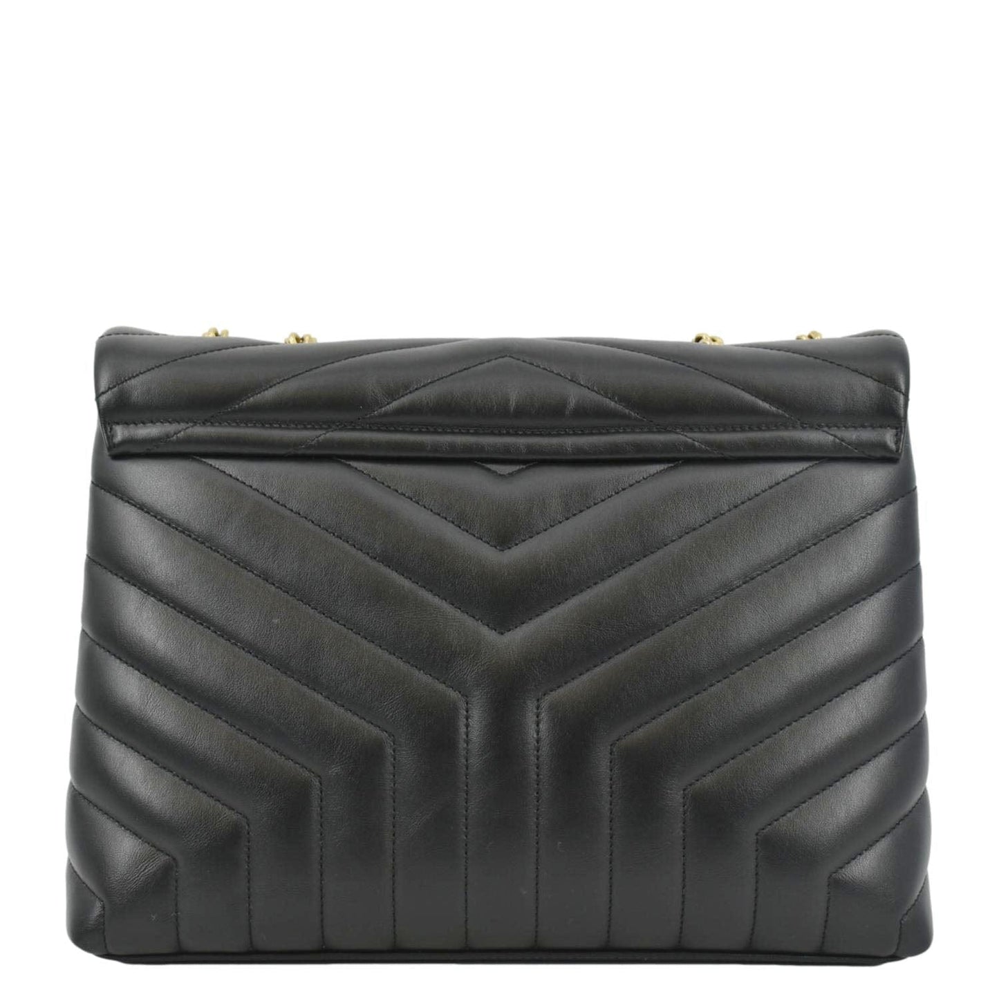 SAINT LAURENT Loulou Medium Quilted Leather Crossbody Bag Black