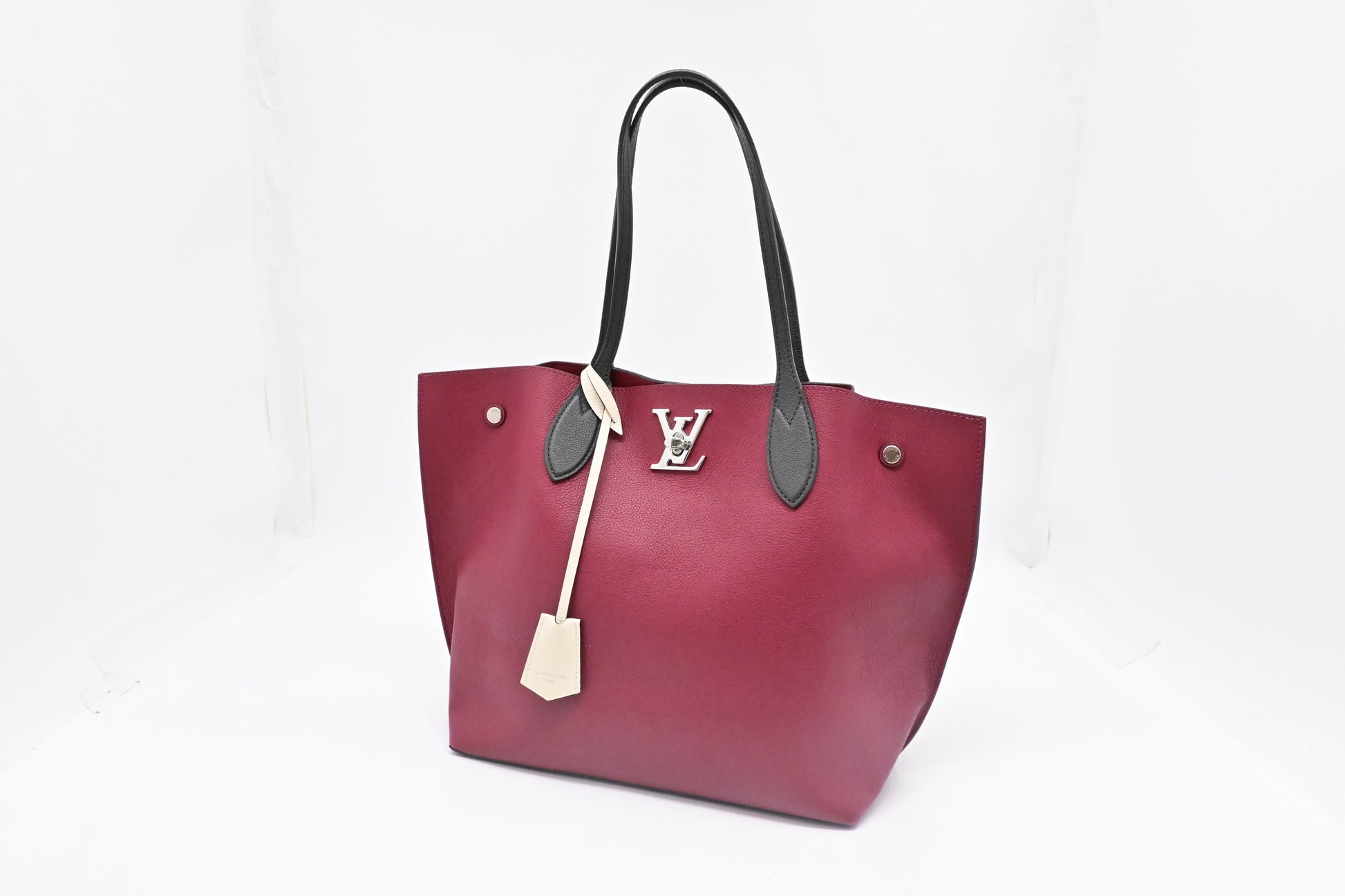 Louis Vuitton Lockme Go Tote in Pink Red Leather