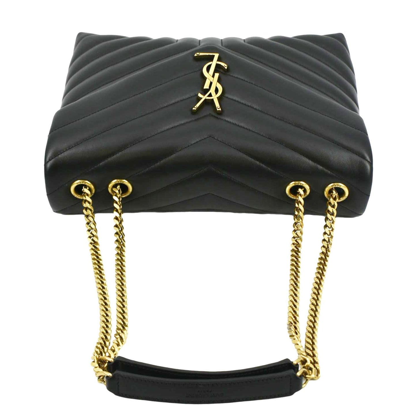 SAINT LAURENT Loulou Medium Quilted Leather Crossbody Bag Black