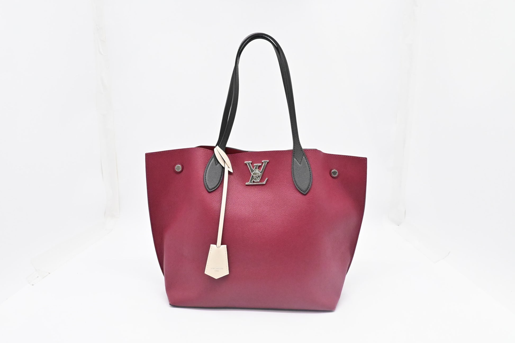 Louis Vuitton Lockme Go Tote in Pink Red Leather