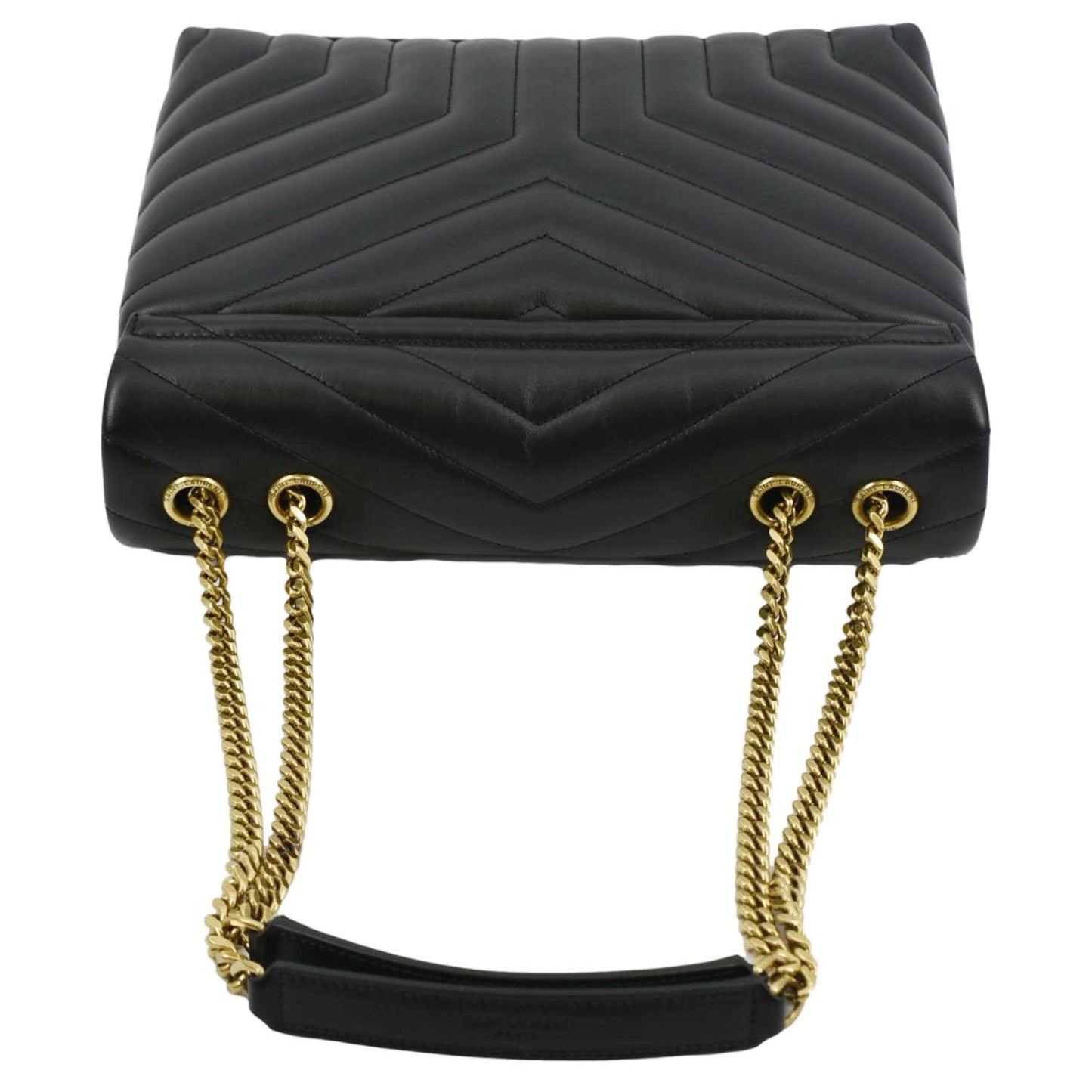 SAINT LAURENT Loulou Medium Quilted Leather Crossbody Bag Black