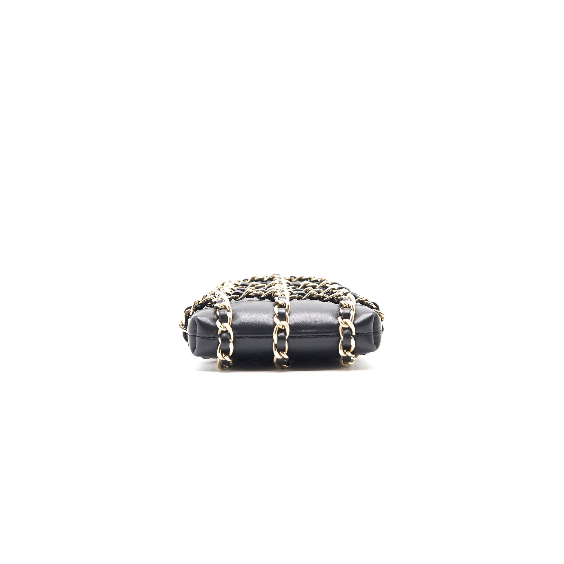Chanel Gold Clutch O Chain Phone Holder Crossbody Bag