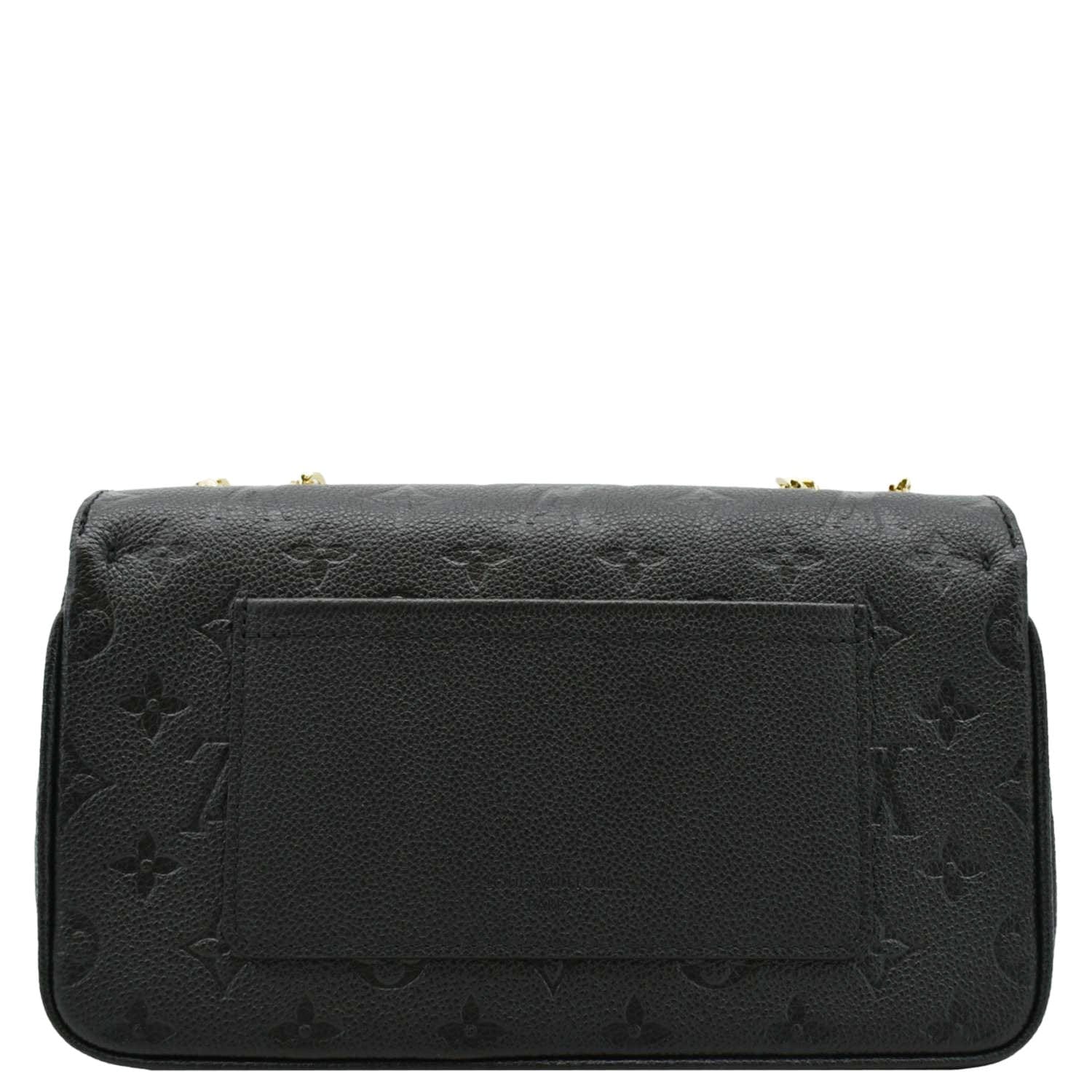 LOUIS VUITTON Marceau Monogram Empreinte Leather Shoulder Bag Black