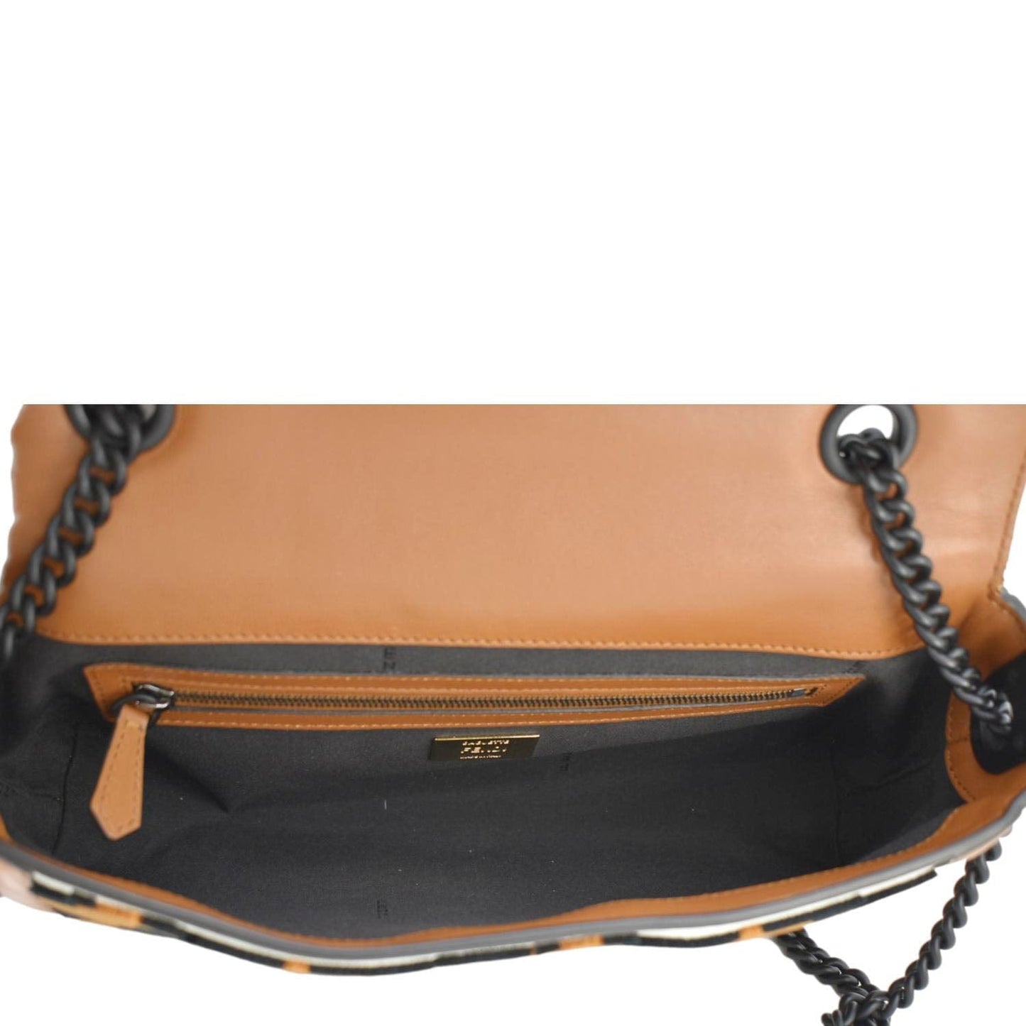 FENDI Nano Baguette Leather Handle Bag Green