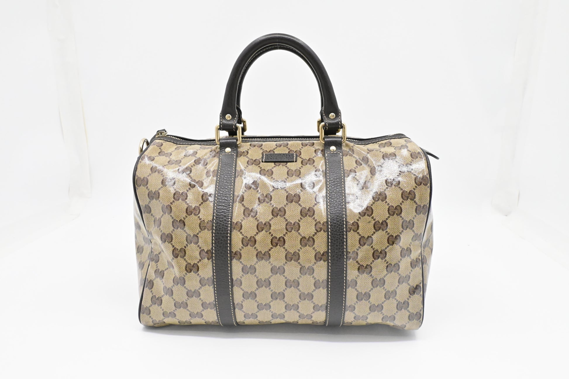 Gucci Boston Bag in Crystal GG Coated Canvas