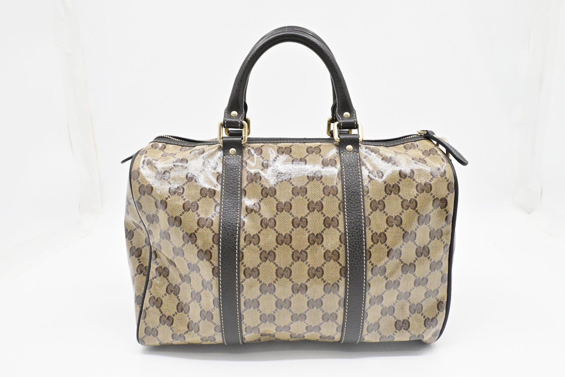 Gucci Boston Bag in Crystal GG Coated Canvas