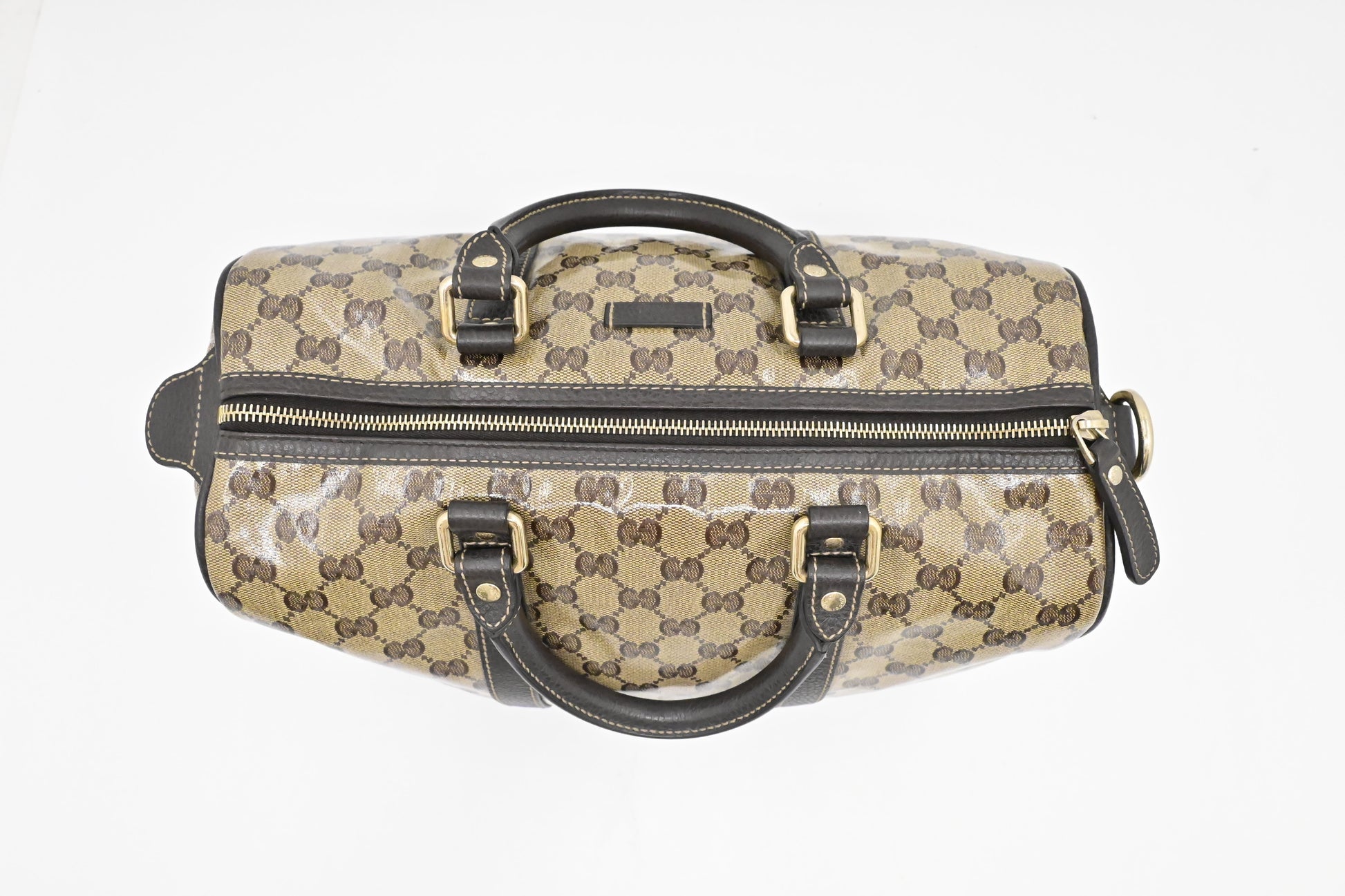 Gucci Boston Bag in Crystal GG Coated Canvas