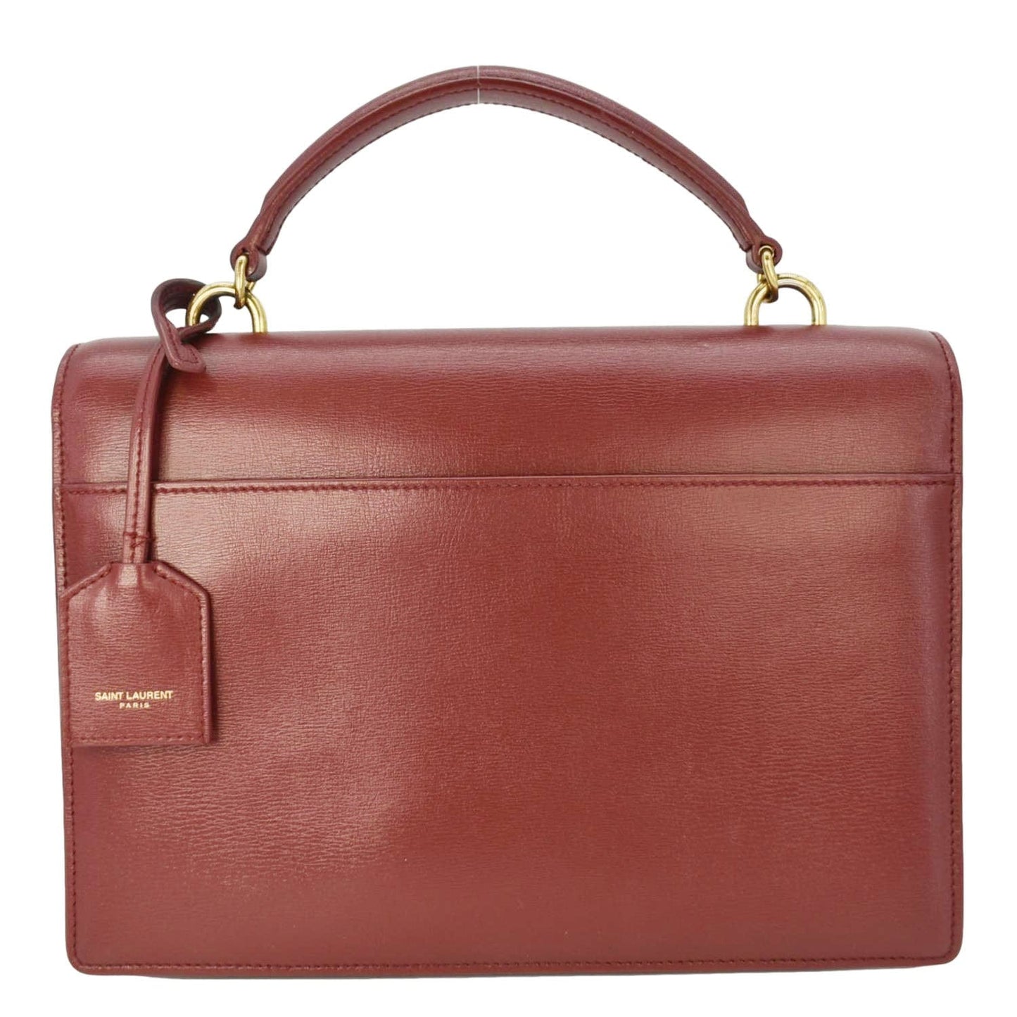 SAINT LAURENT Sunset Leather Shoulder Bag Red