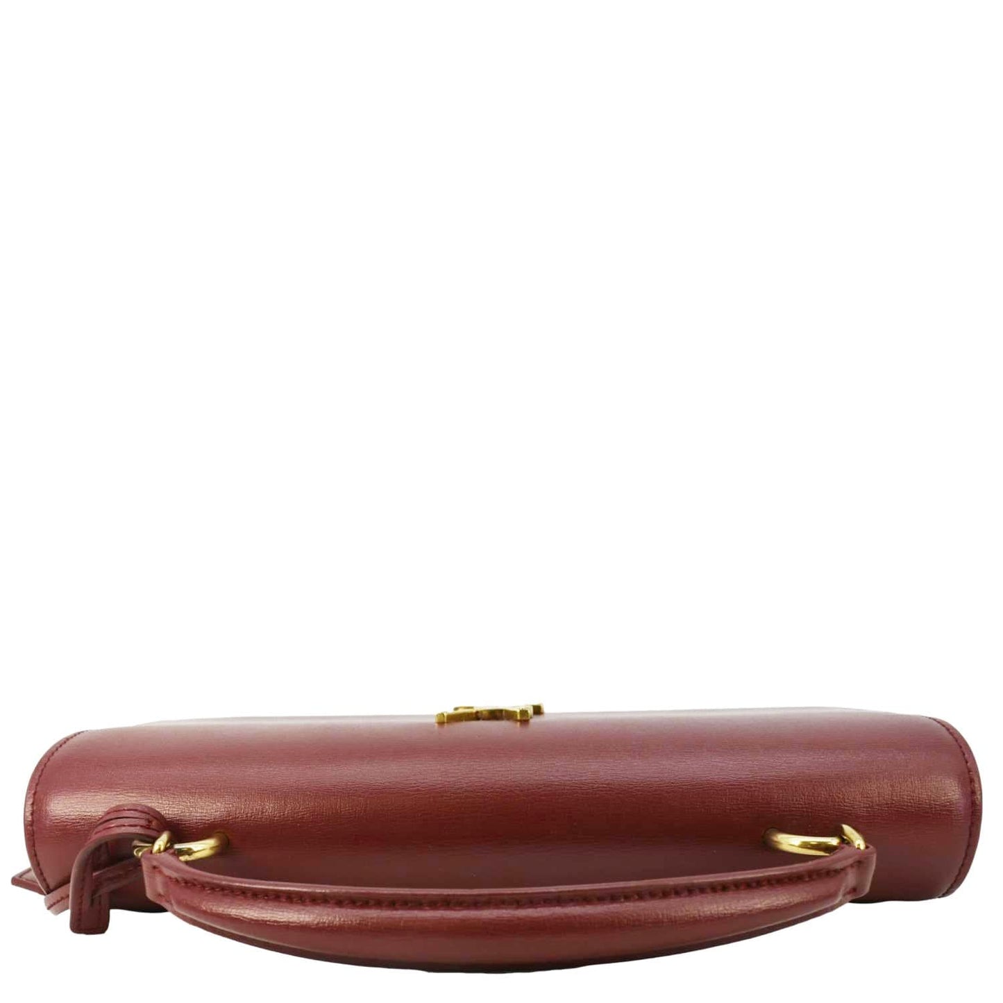 SAINT LAURENT Sunset Leather Shoulder Bag Red