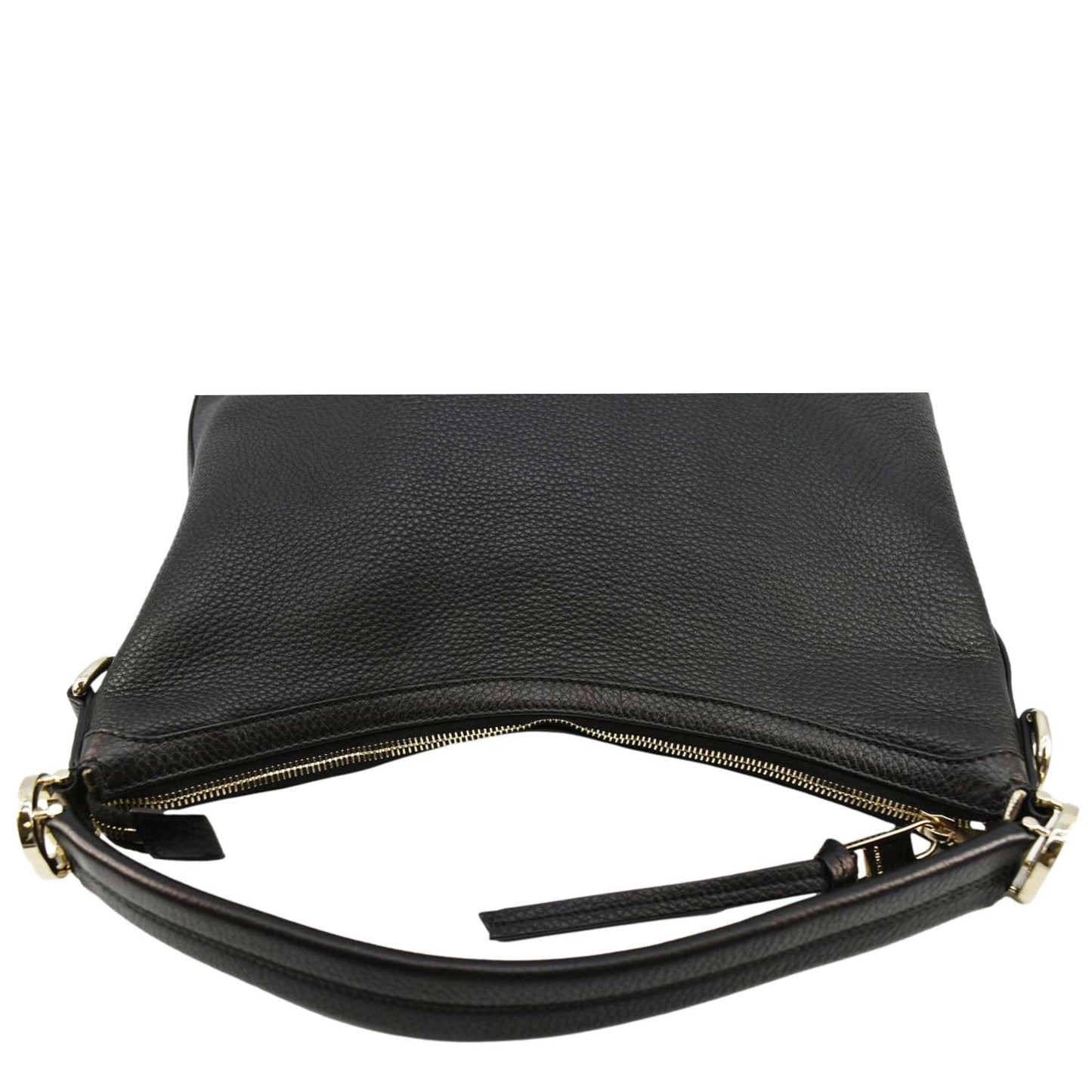 GUCCI Miss GG Pebbled Calfskin Leather Hobo Bag Black 326514