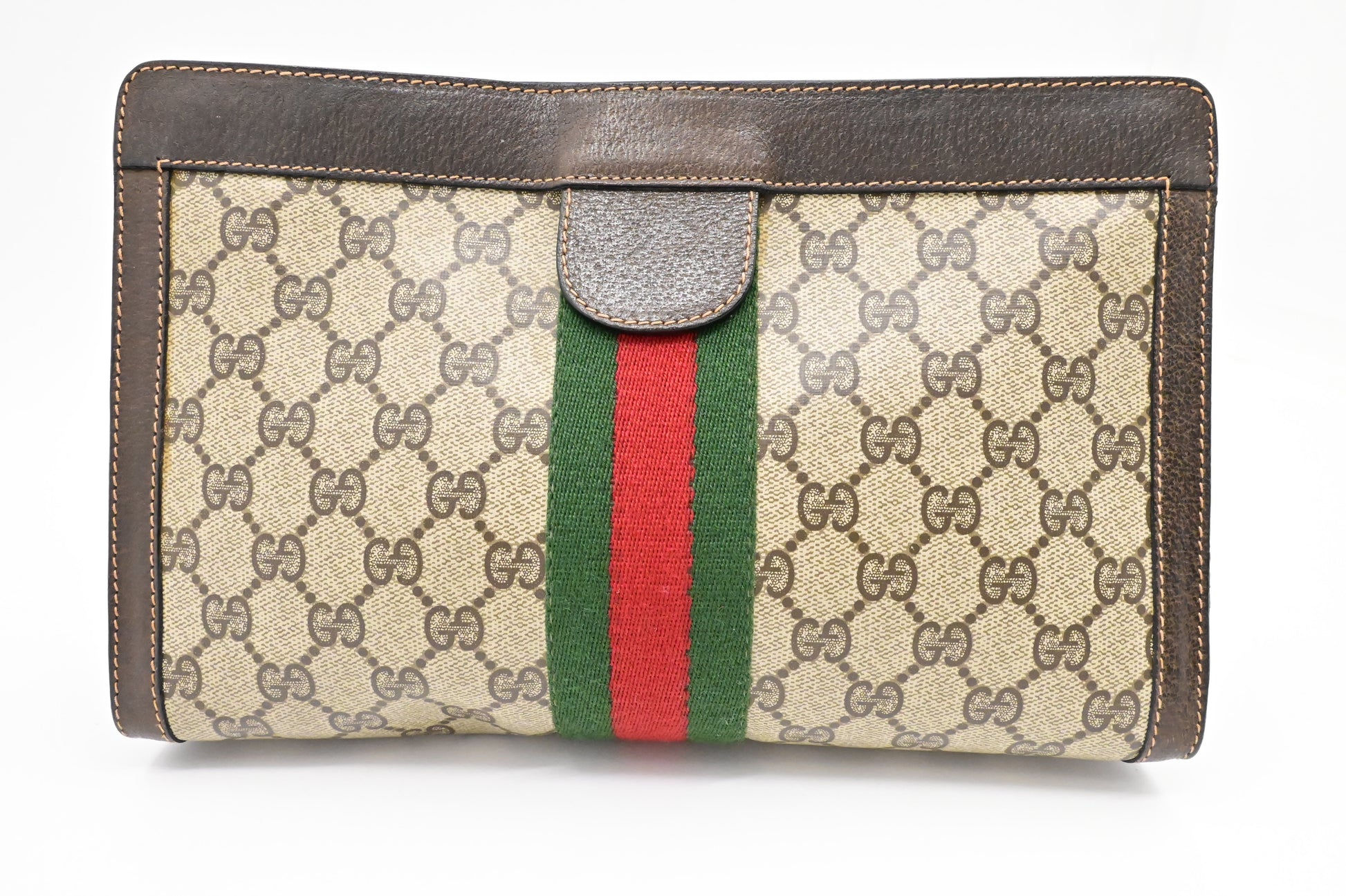 Gucci 'Accessory Collection' Clutch in Brown GG Supreme Canvas