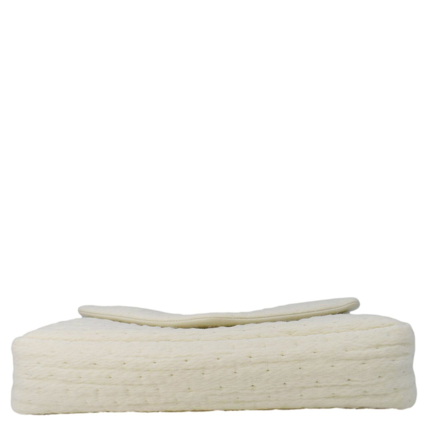 SAINT LAURENT Calypso Organza Leather Crossbody Bag White