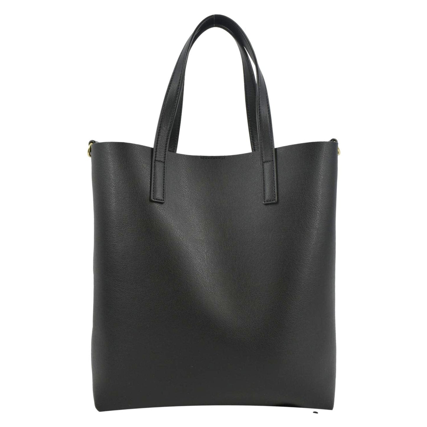 SAINT LAURENT Toy Supple Leather Shopping Tote Bag Black