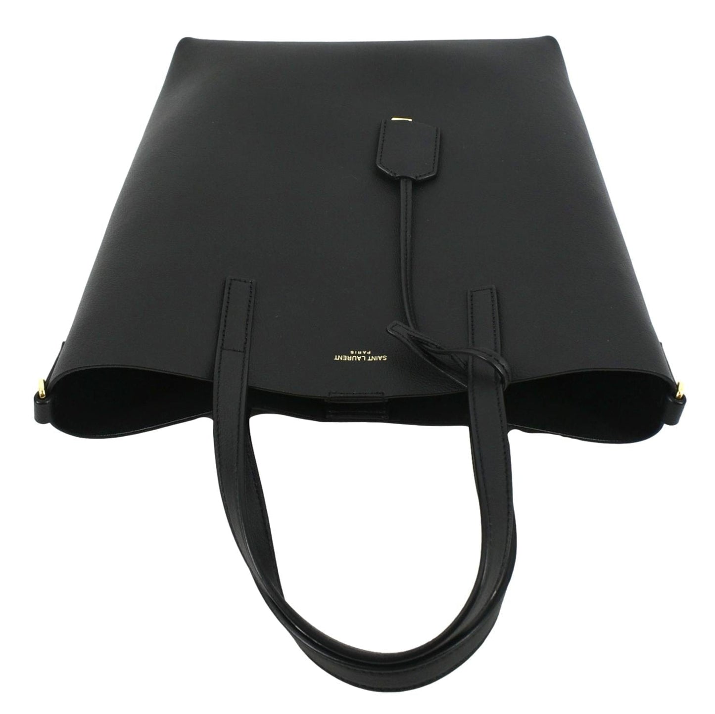 SAINT LAURENT Toy Supple Leather Shopping Tote Bag Black