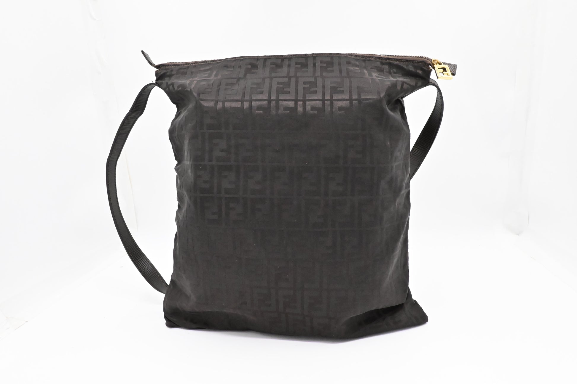 Fendi Large Crossbody in Brown FF Nylon