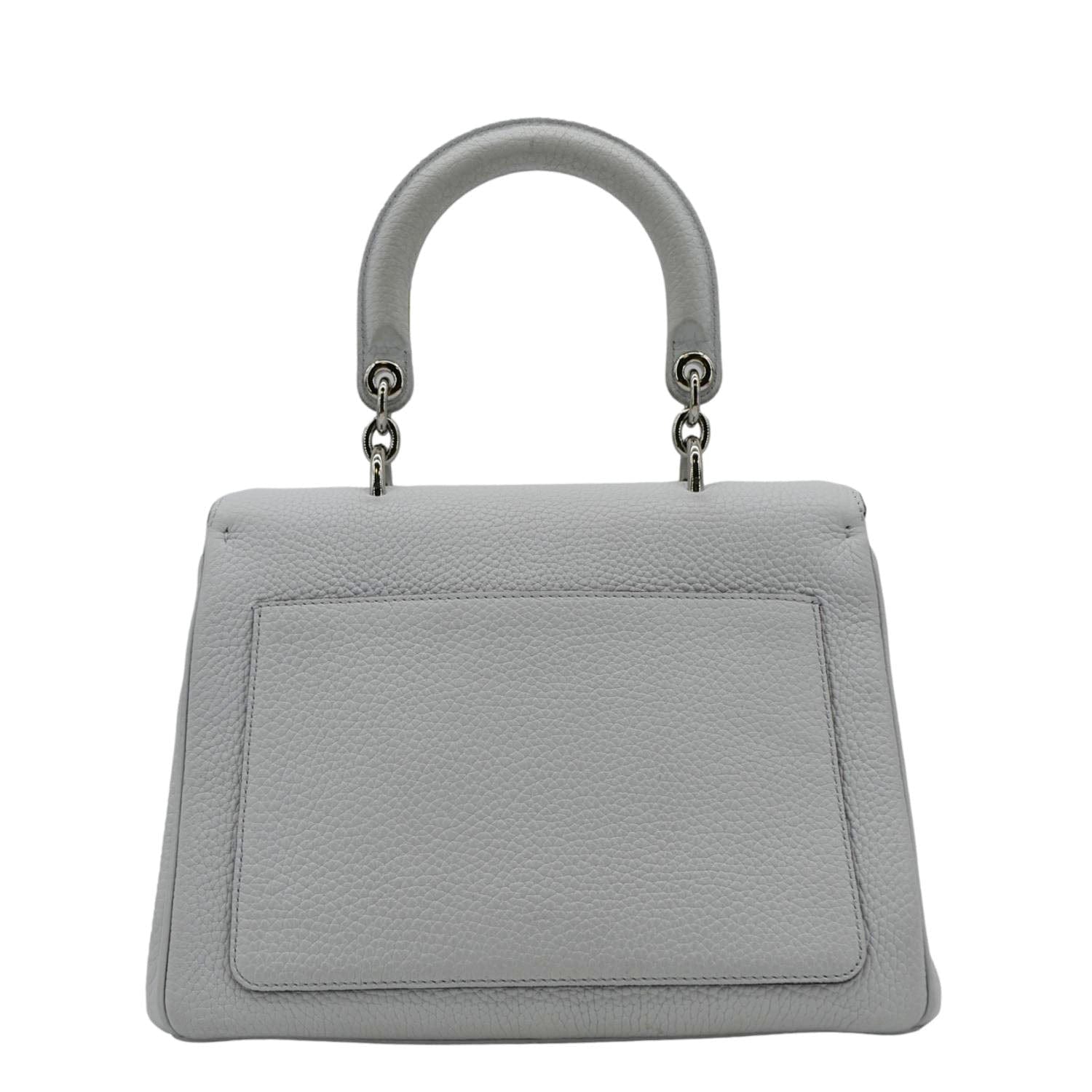 CHRISTIAN DIOR Be Dior Small Leather Flap Shoulder Bag Grey