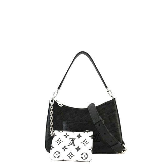 LOUIS VUITTON Marelle Epi Leather Shoulder Bag Black