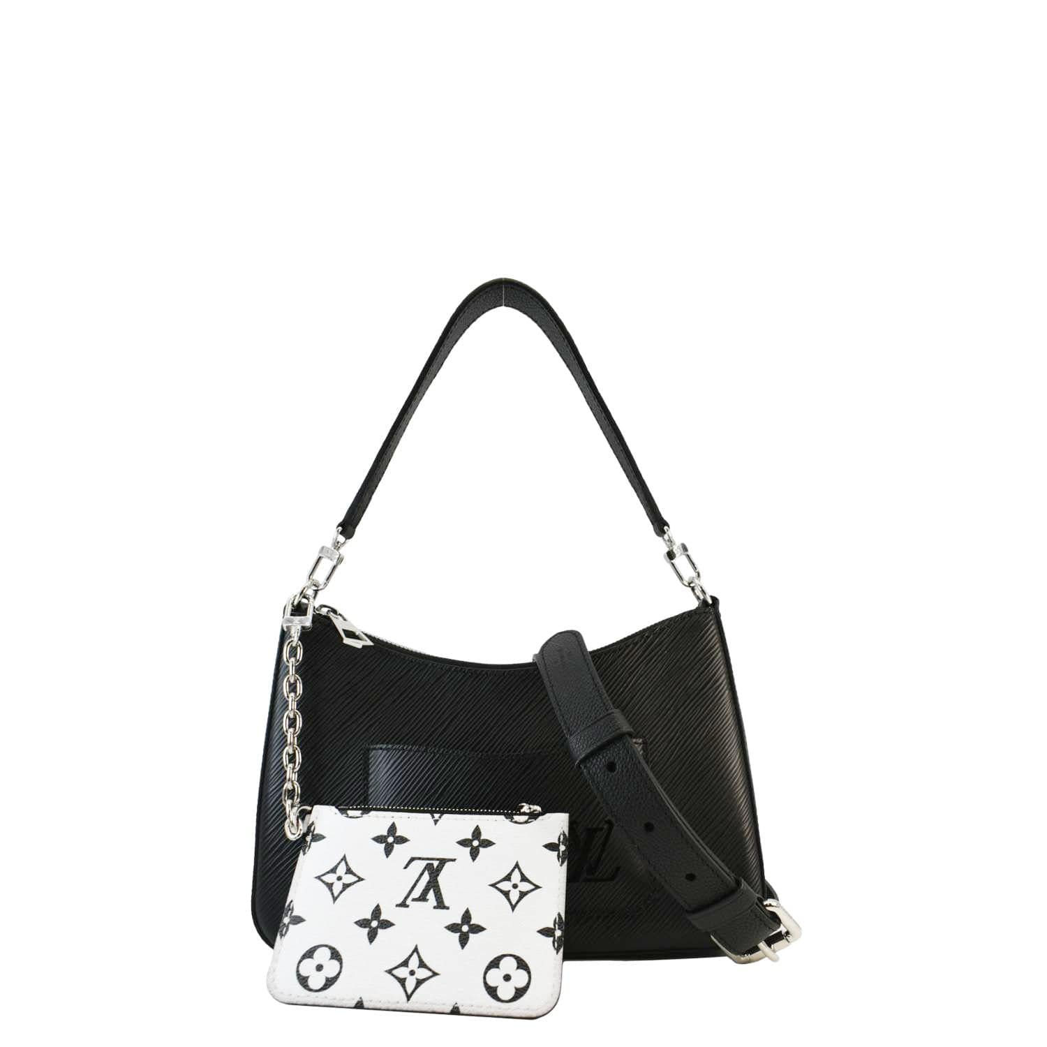 LOUIS VUITTON Marelle Epi Leather Shoulder Bag Black