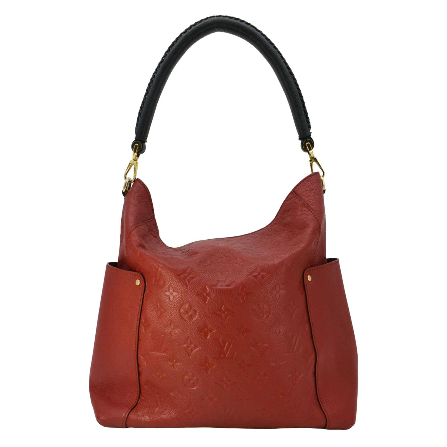 LOUIS VUITTON Bagatelle Monogram Empreinte Leather Shoulder Bag Red